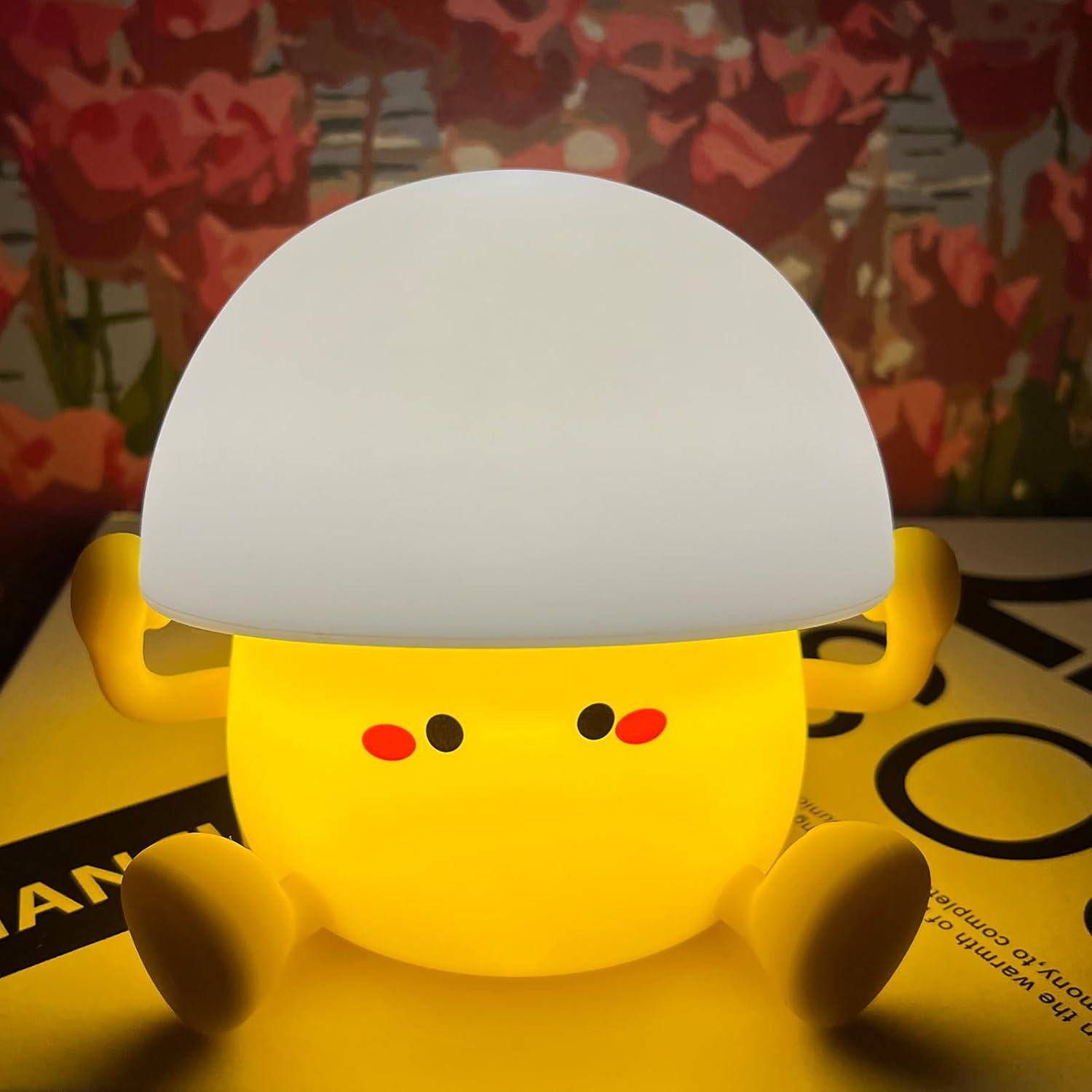 Luz Nocturna Silicona Amacavix Yema de Huevo 3 Brillos