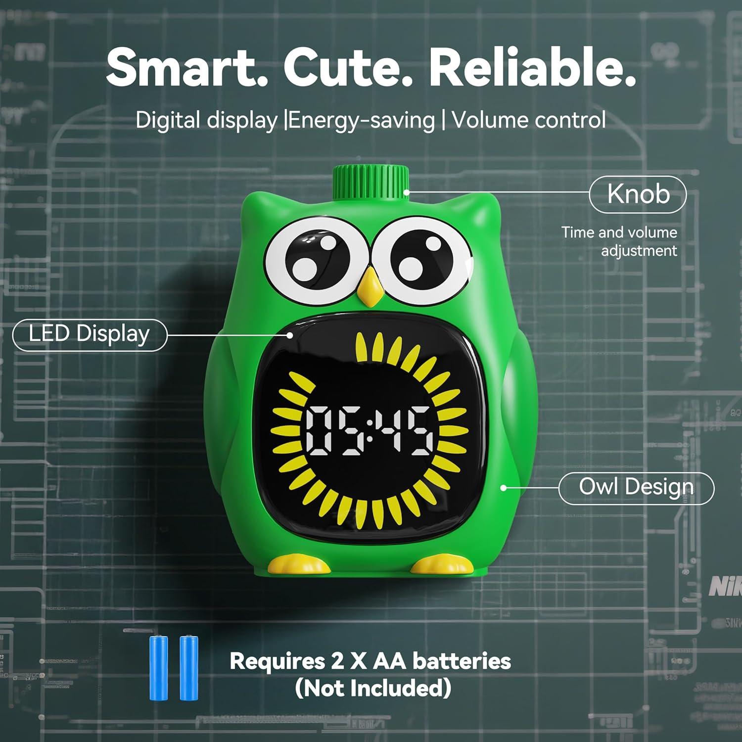 Temporizador Visual Doli Yearning Búho Digital 99 Minutos Verde