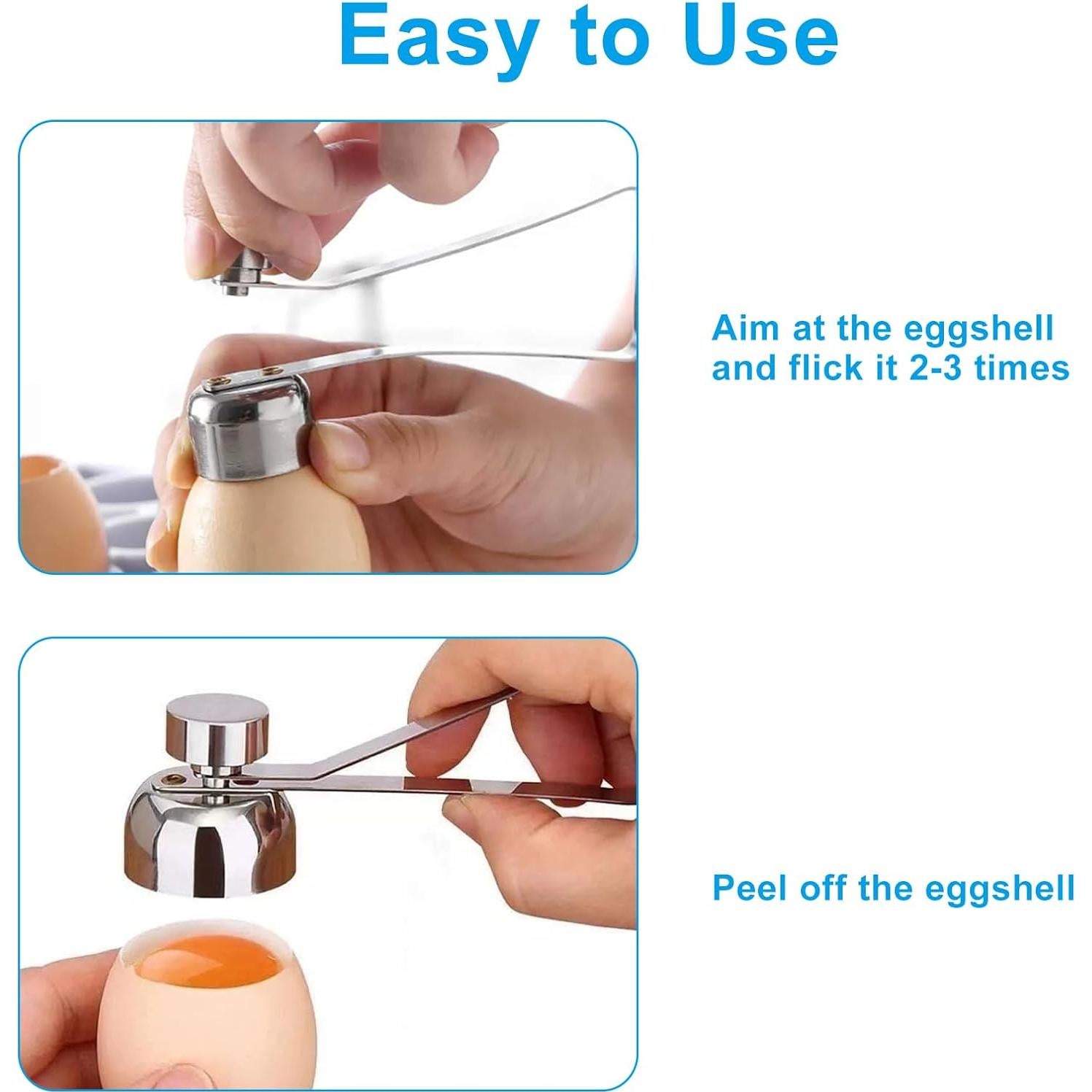 Cortador de Huevos Marvexi 2 Pcs Acero Inoxidable Ergonómico