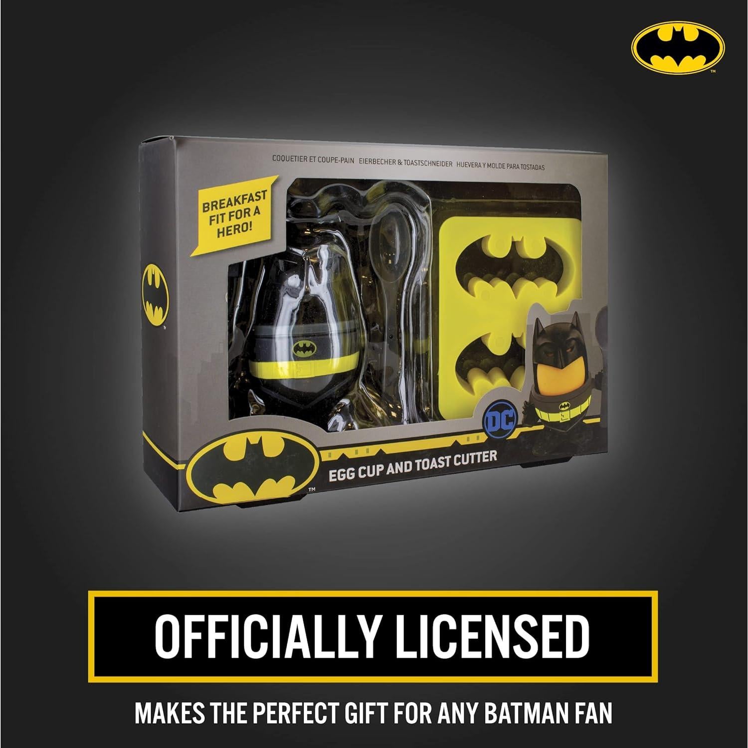 Juego de desayuno Batman Paladone - Taza, cuchara y cortador