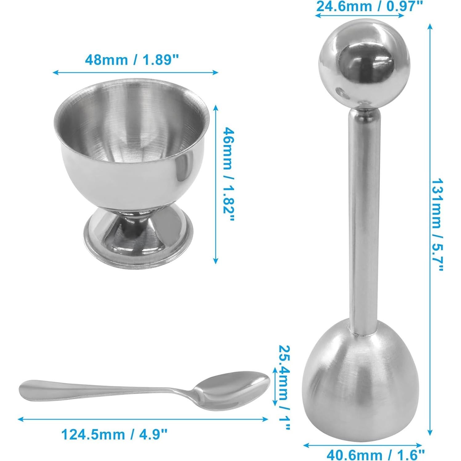 Kit Profesional para Abrir Huevos Marvexi 5 Piezas Acero Inoxidable