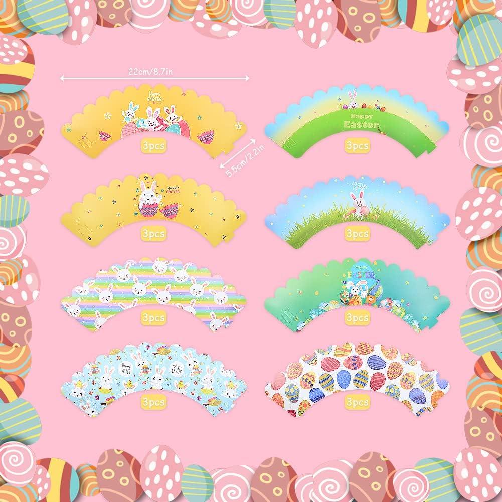 48 Piezas Decoraciones de Cupcakes de Pascua Boerni