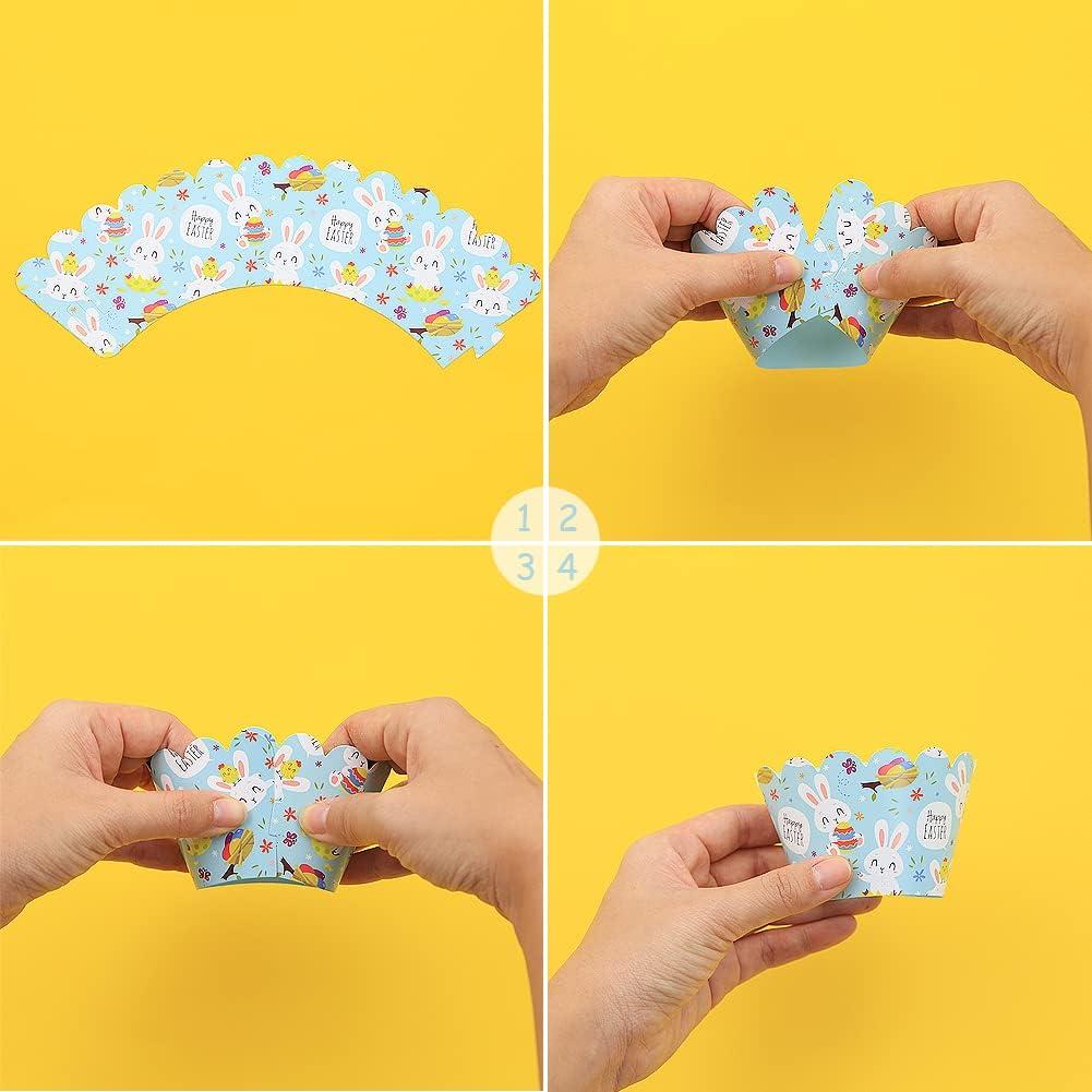 48 Piezas Decoraciones de Cupcakes de Pascua Boerni