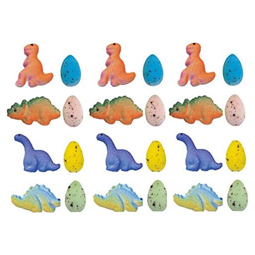 Set 24 Decoraciones de Azúcar Comestibles Dinosaurio 2.54 cm
