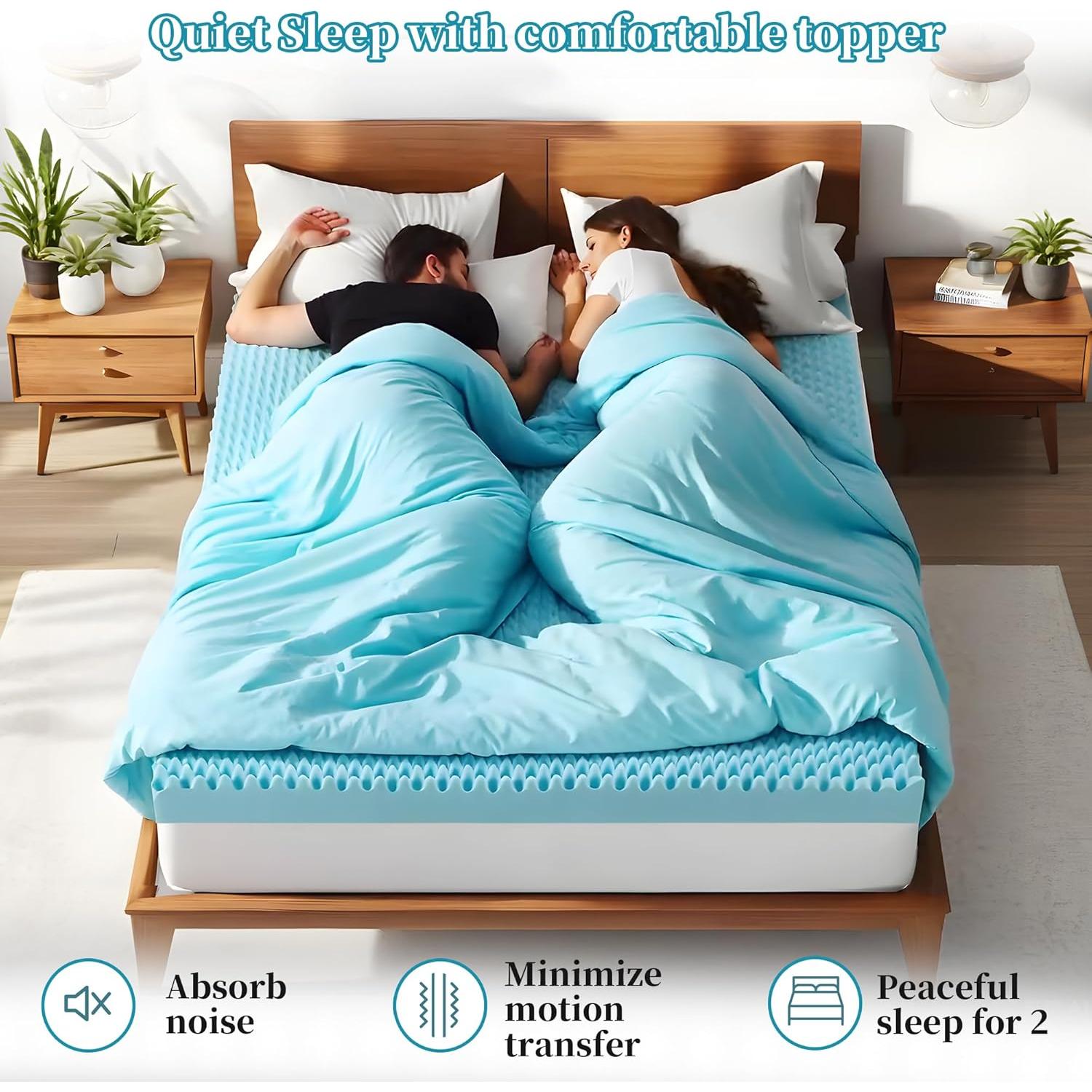 Cubierta de colchón Zyerch 2" Individual Espuma Viscoelástica