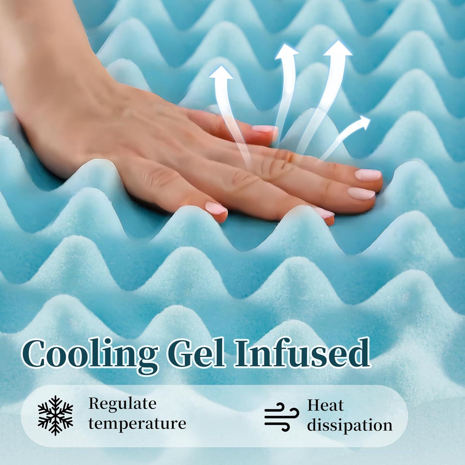 Cubierta de colchón Zyerch 2" Individual Espuma Viscoelástica