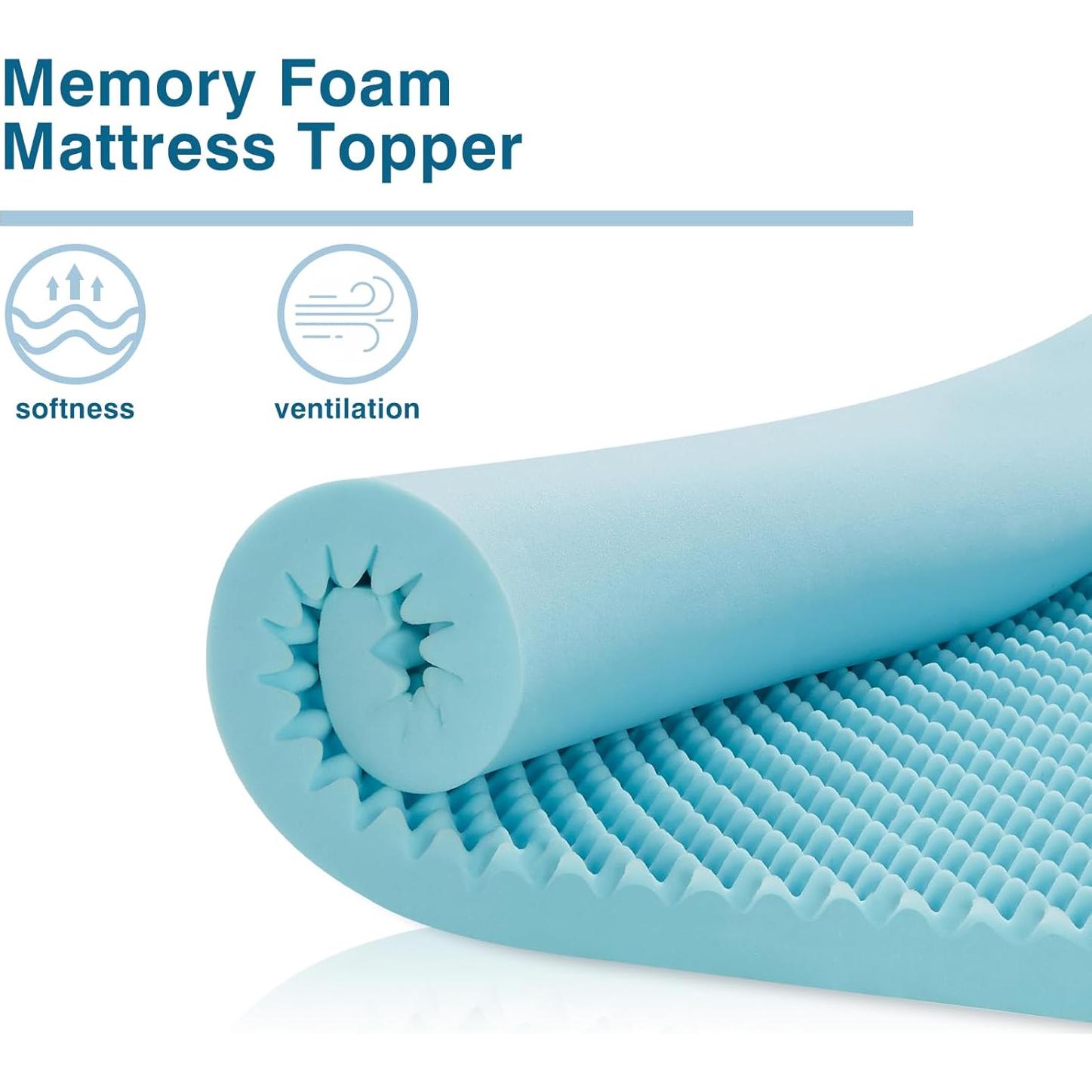 Cubierta de colchón Zyerch 2" Individual Espuma Viscoelástica