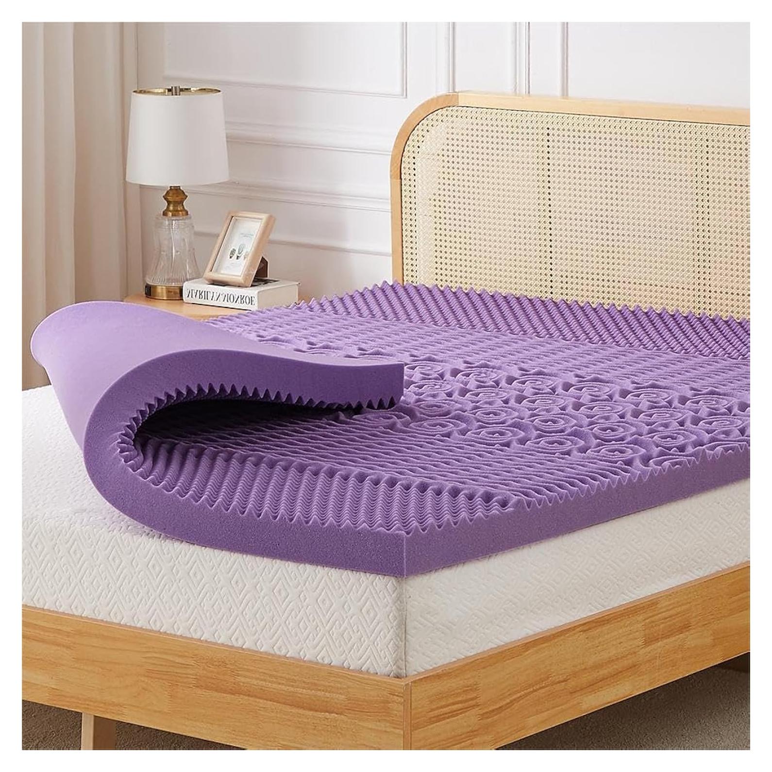 Colchón Topper IULULU 3 Pulgadas Completo 5-Zonas Espuma Gel