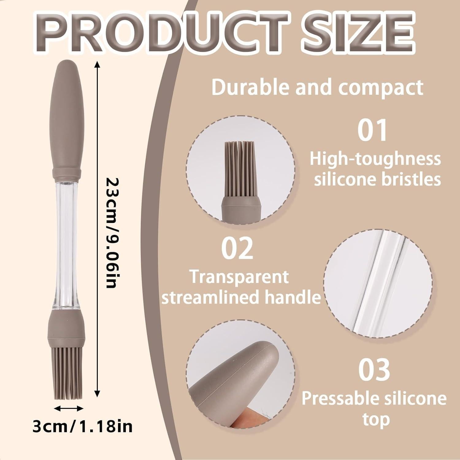 4 Cepillos de Cocina Silicona Resistente al Calor Lasuroa