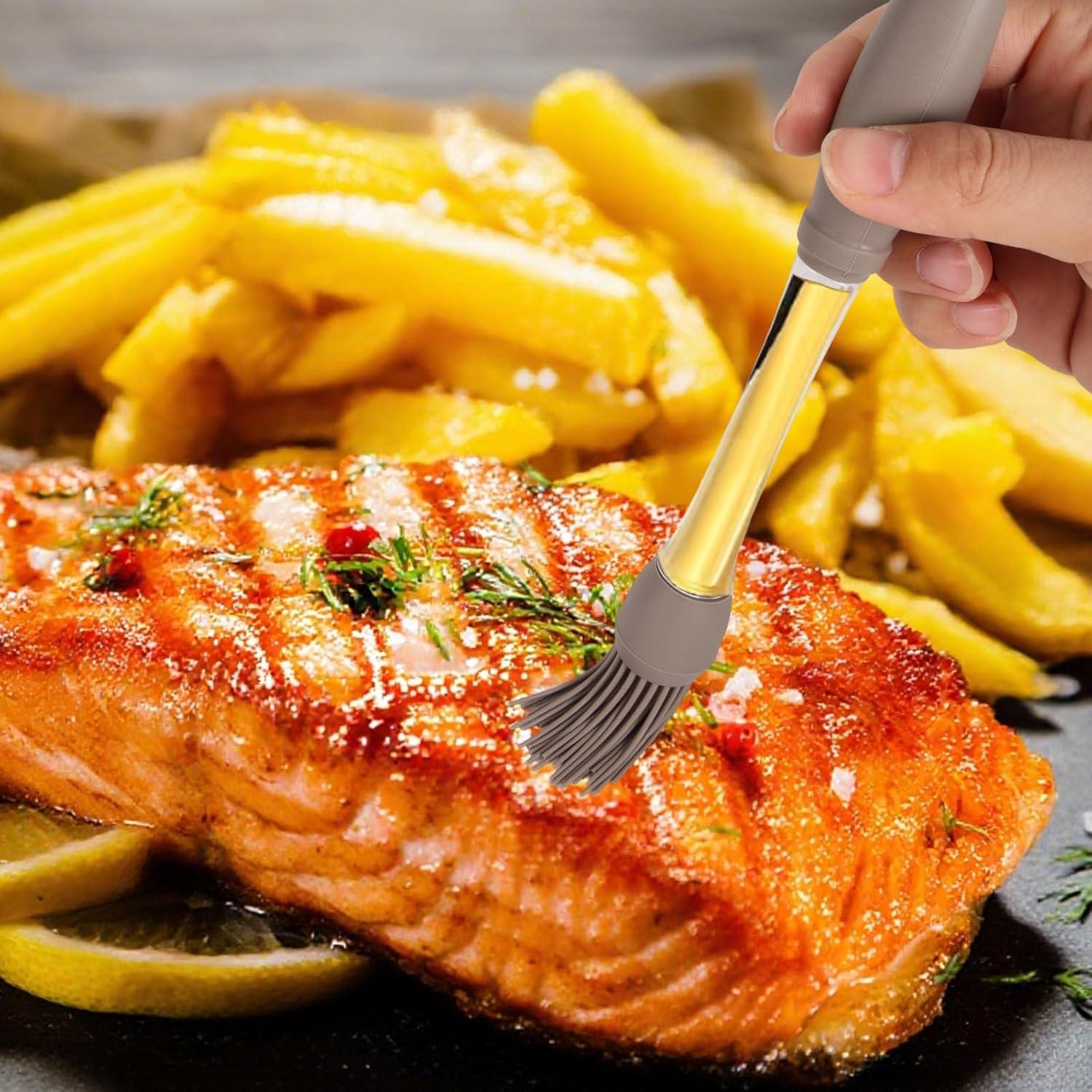 4 Cepillos de Cocina Silicona Resistente al Calor Lasuroa