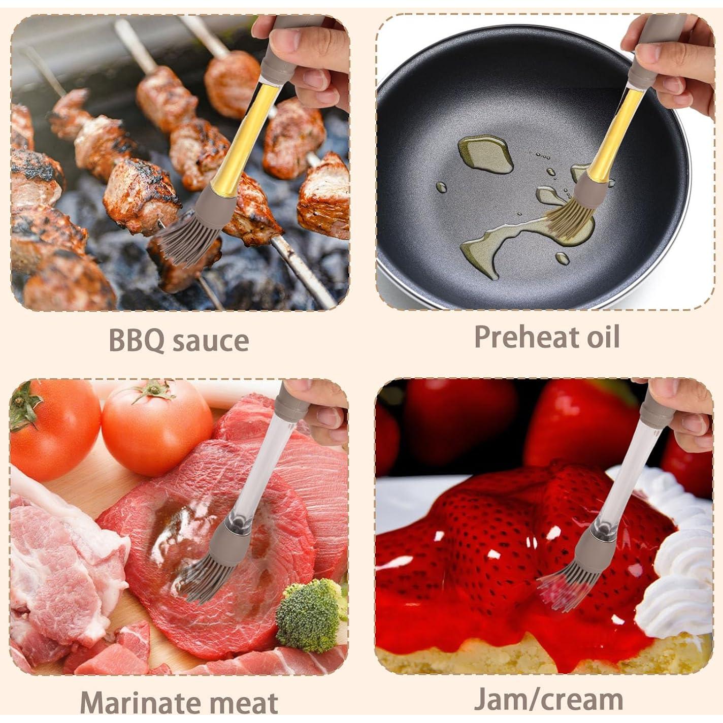 4 Cepillos de Cocina Silicona Resistente al Calor Lasuroa