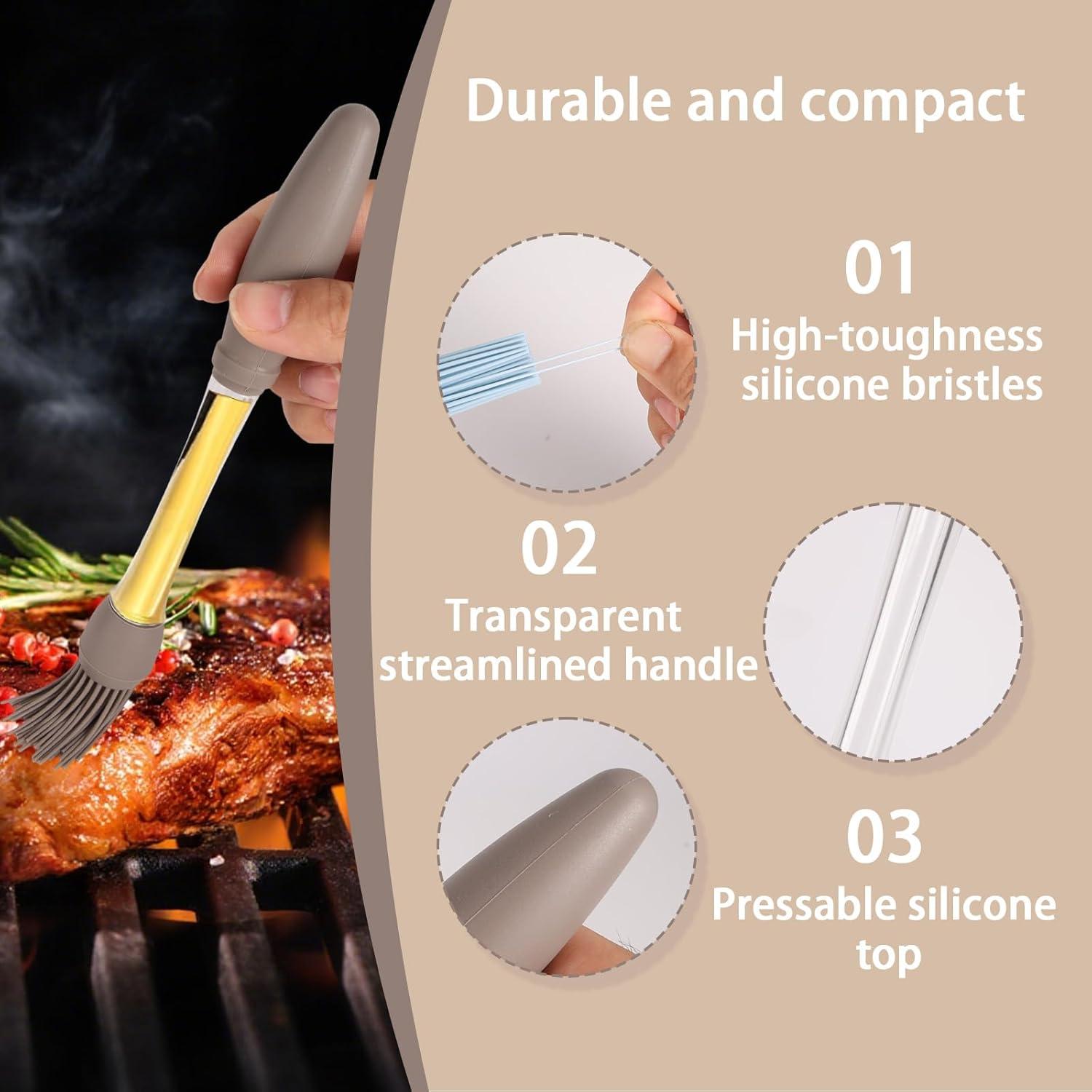 Set de 4 Brochas de Silicona Resistente al Calor Lyreh