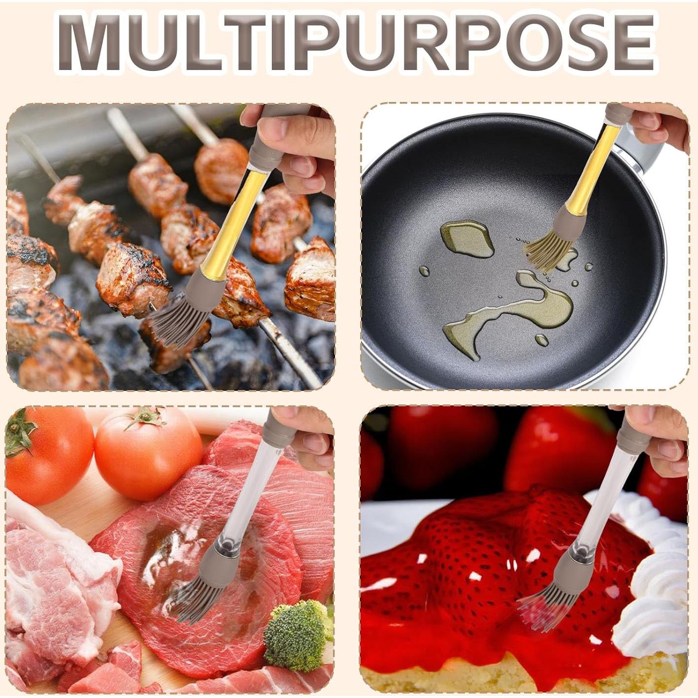 Set de 4 Brochas de Silicona Resistente al Calor Lyreh