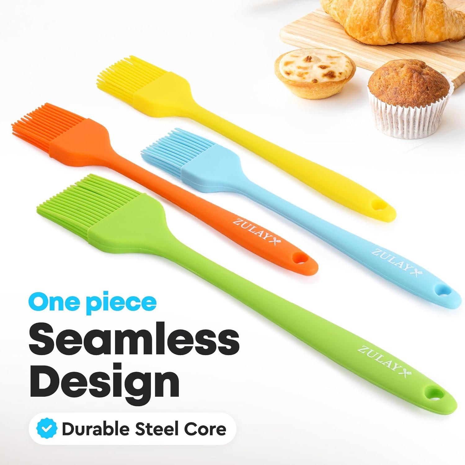 Juego de 4 Brochas de Silicona Zulay para Pastelería