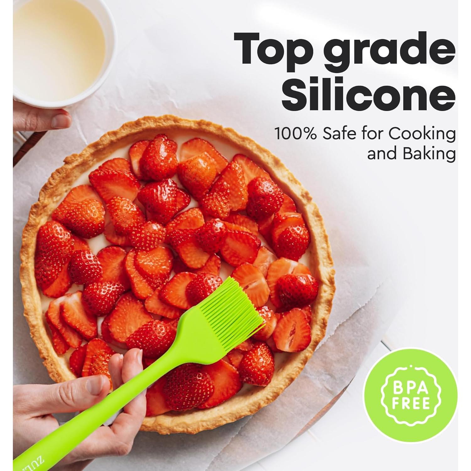 Juego de 4 Brochas de Silicona Zulay para Pastelería