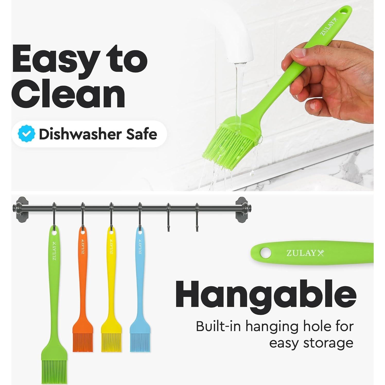 Juego de 4 Brochas de Silicona Zulay para Pastelería