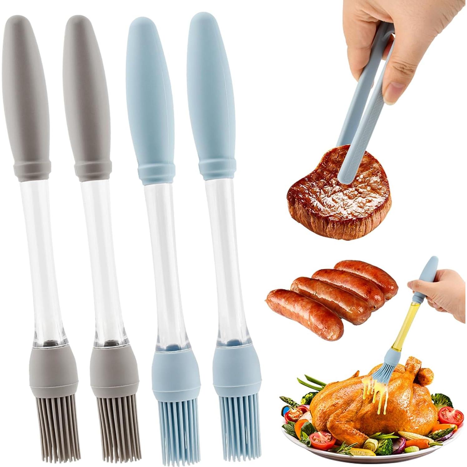 Juego de 4 Brochas de Silicona Ranjaner con Reservorio 23cm