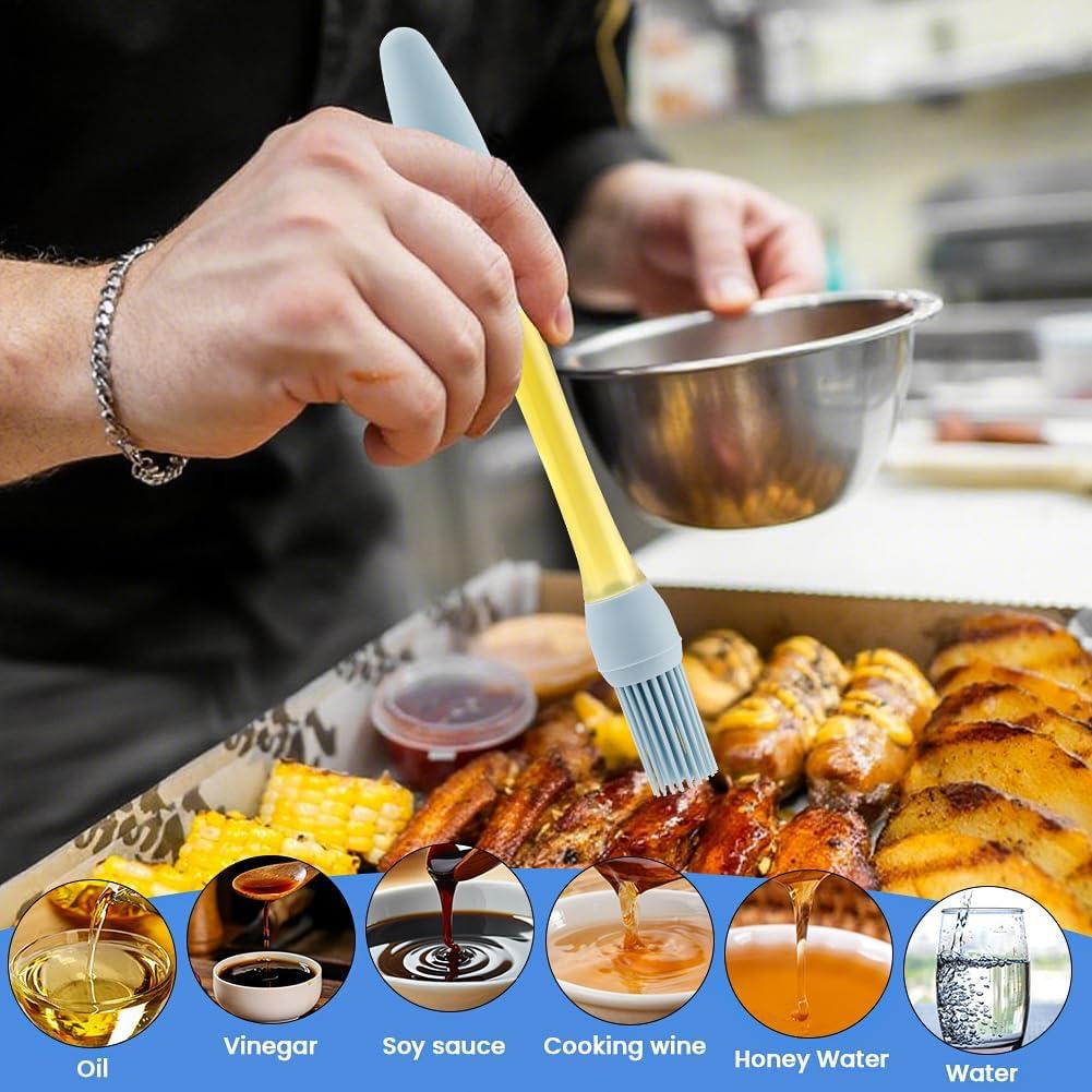 Juego de 4 Brochas de Silicona Ranjaner con Reservorio 23cm