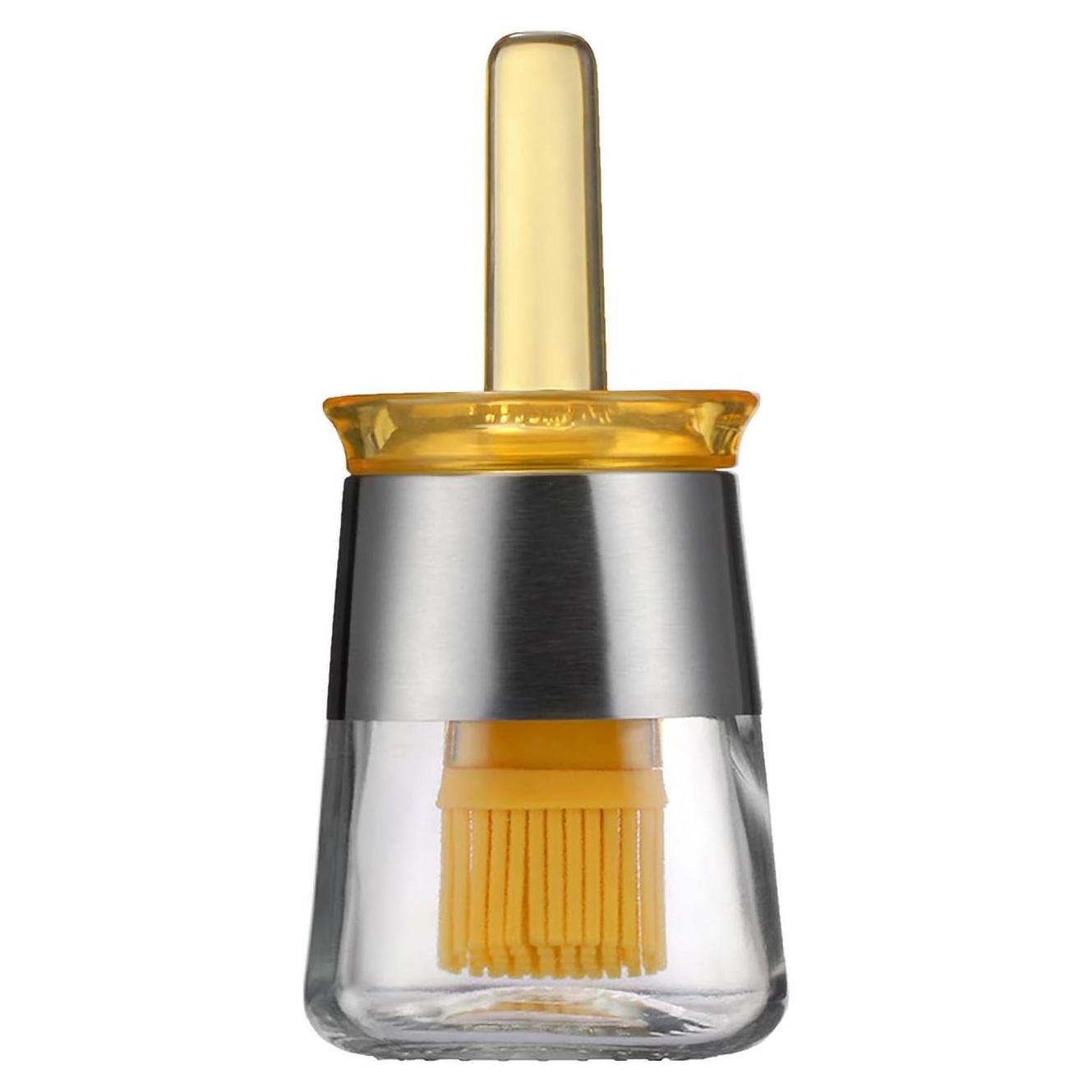 Botella Dispensadora de Aceite MAXCOOK con Cepillo 270 ml Amarillo