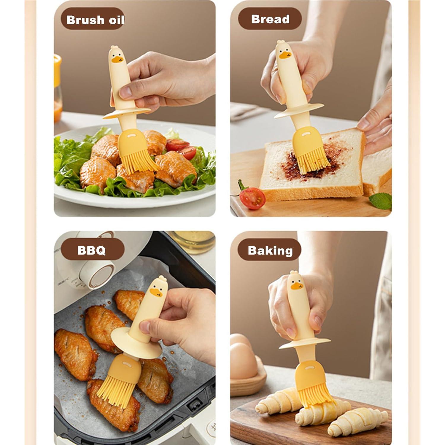 Botella dispensadora de aceite con cepillo EBIEFLY 192.78 ml