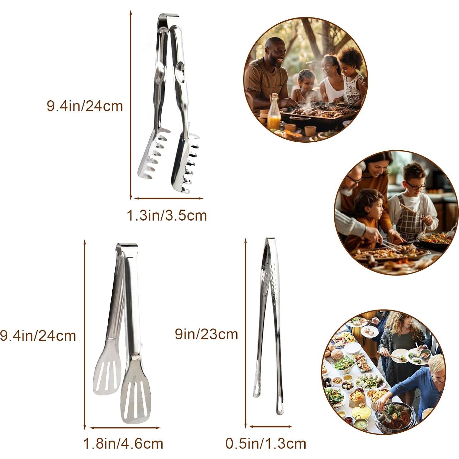 Juego de 5 Pinzas de Acero Inoxidable JINGIHE para Cocina