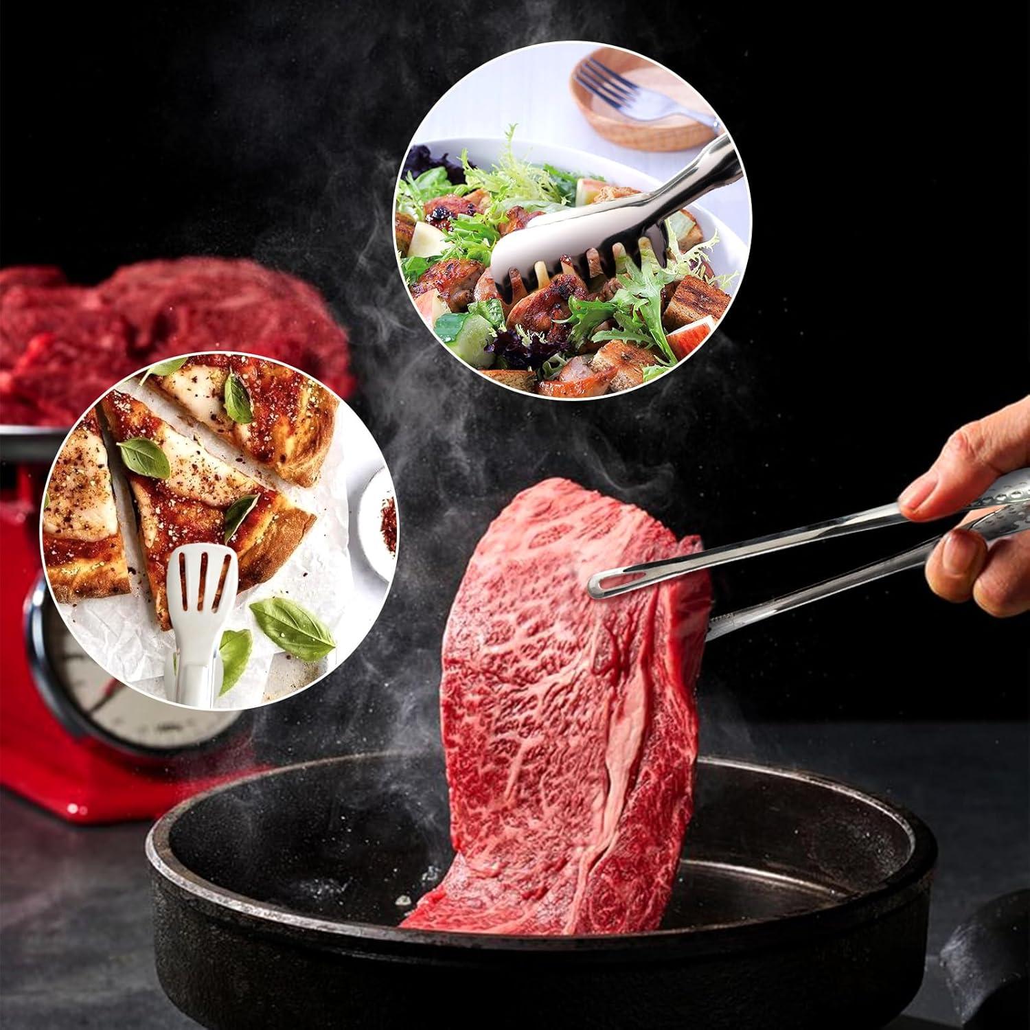 Juego de 5 Pinzas de Acero Inoxidable JINGIHE para Cocina