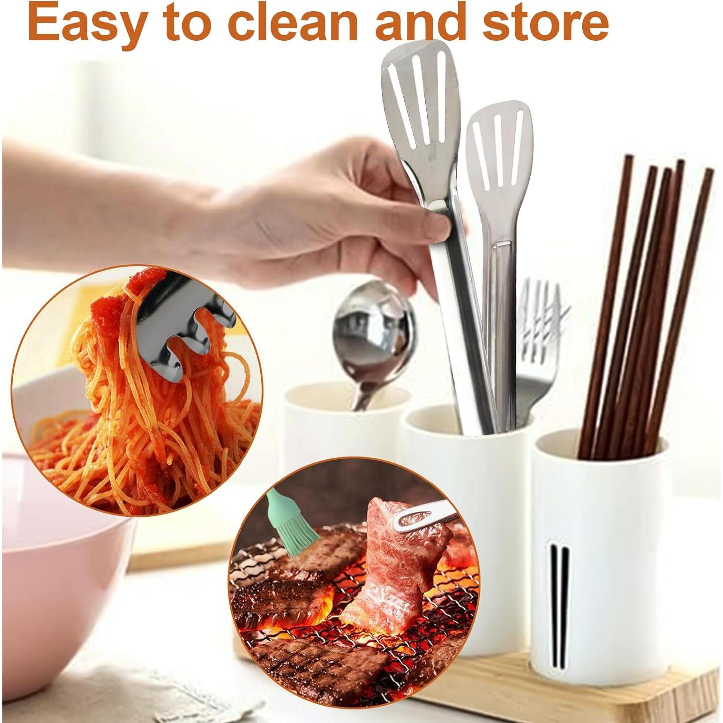 Juego de 5 Pinzas de Acero Inoxidable JINGIHE para Cocina