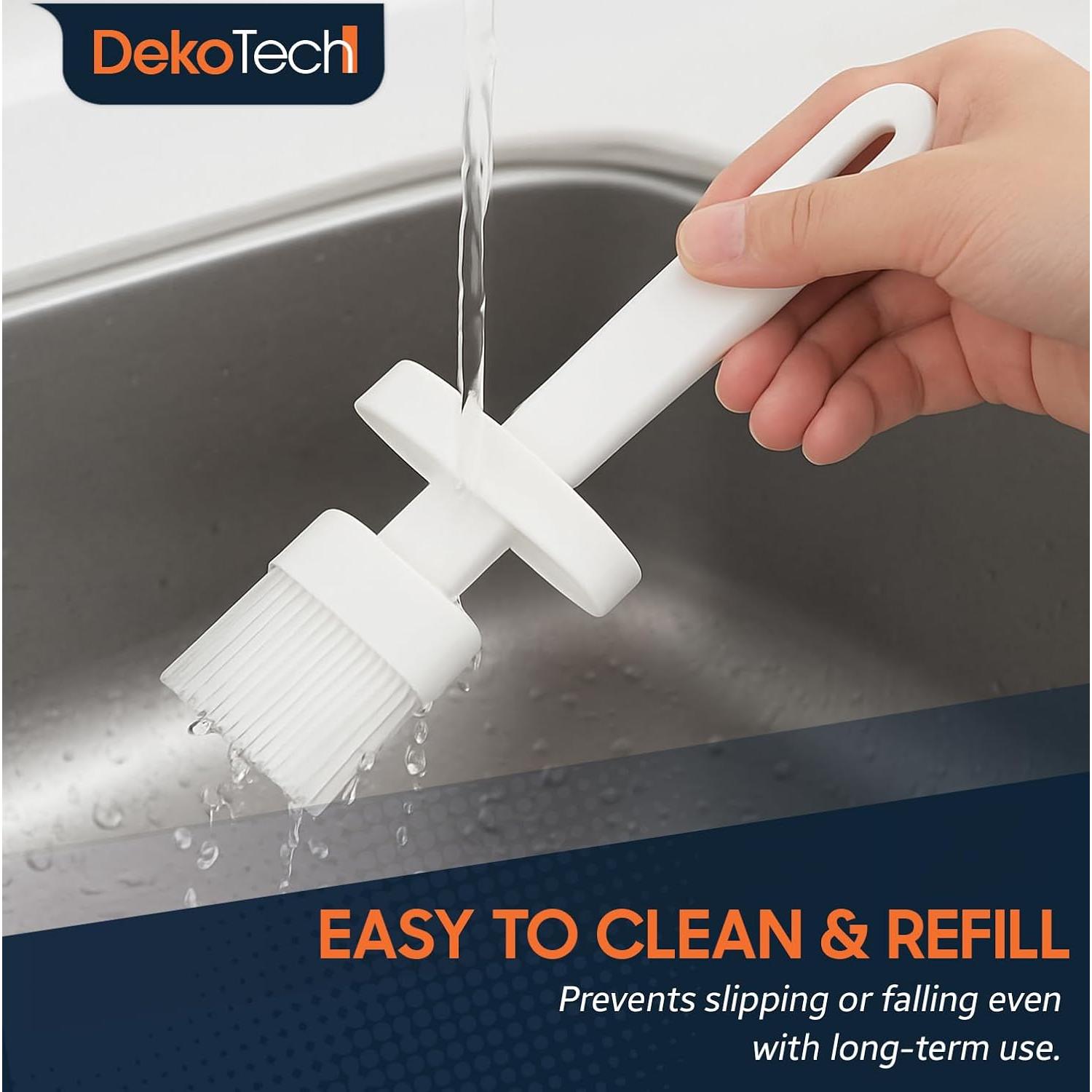 Botella dispensadora de aceite DekoTech con brocha 2 en 1