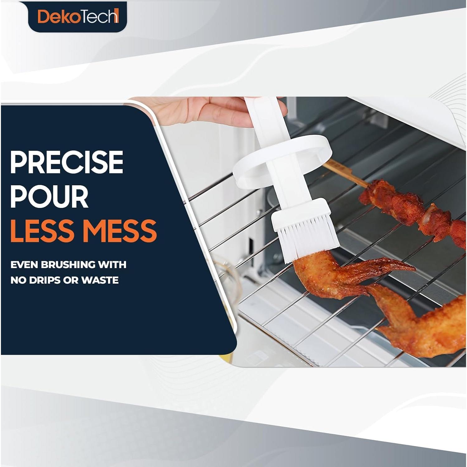 Botella dispensadora de aceite DekoTech con brocha 2 en 1