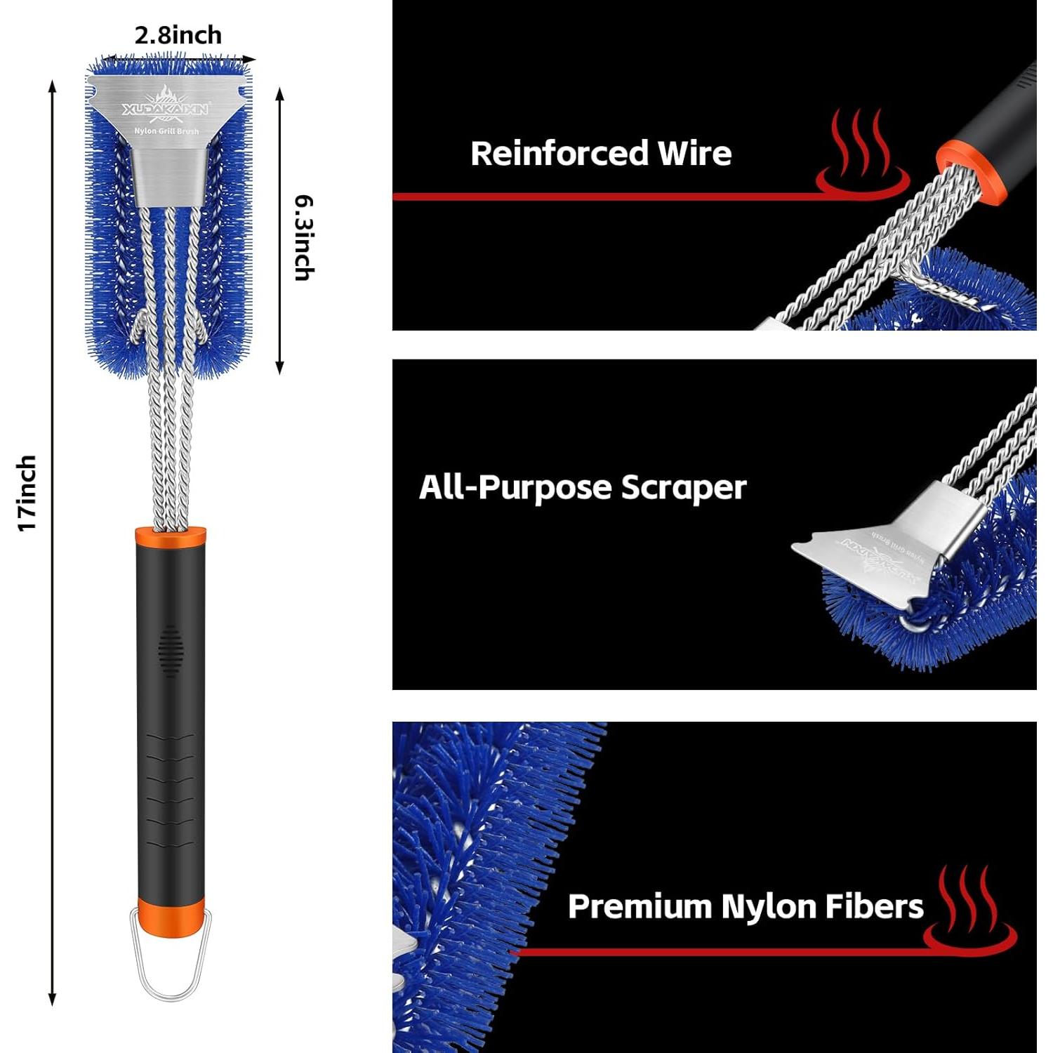 Cepillo y Raspador para Parrilla XUDAKAIXIN Nylon 422g