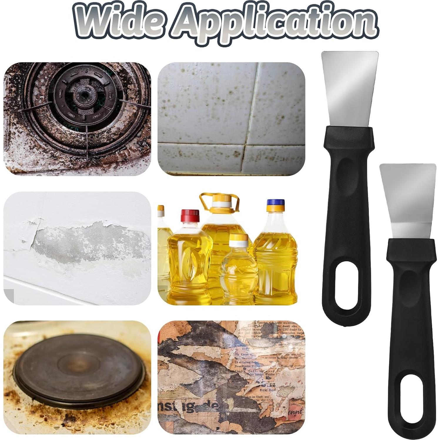 Paquete de 4 Raspadores de Acero Inoxidable Trinkrittey