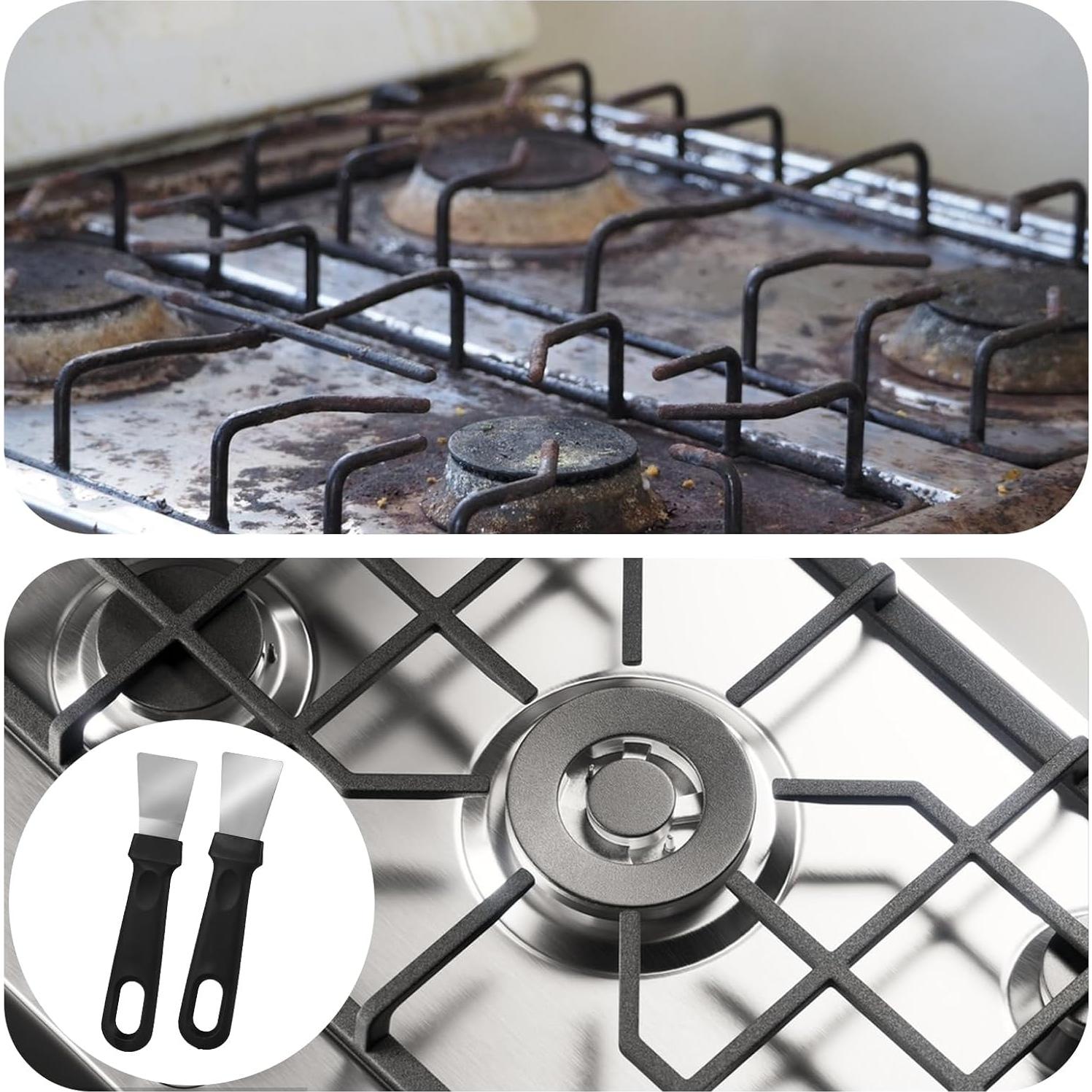 Paquete de 4 Raspadores de Acero Inoxidable Trinkrittey