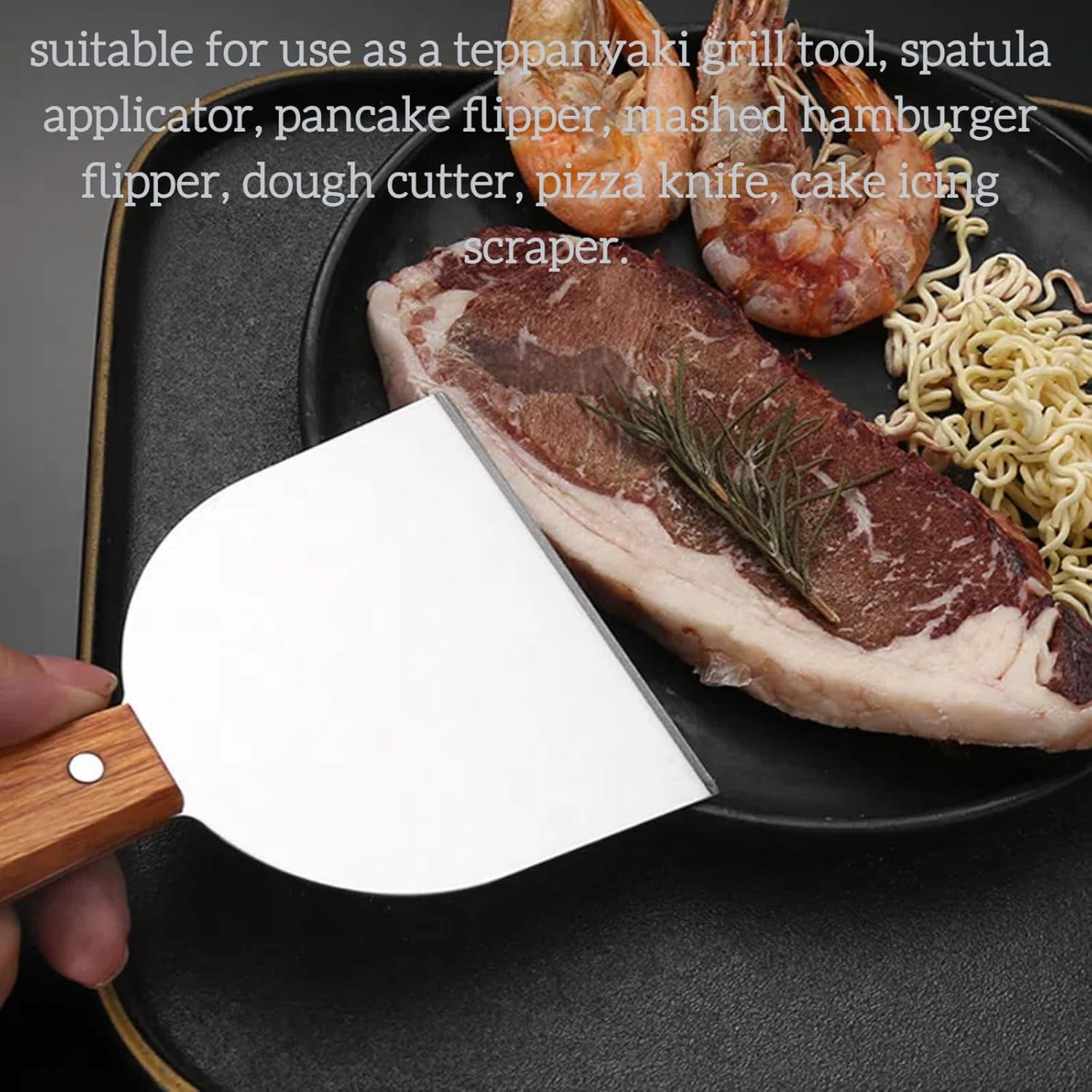 Raspador de Plancha Cyoufine 20x10 cm Acero Inoxidable Profesional