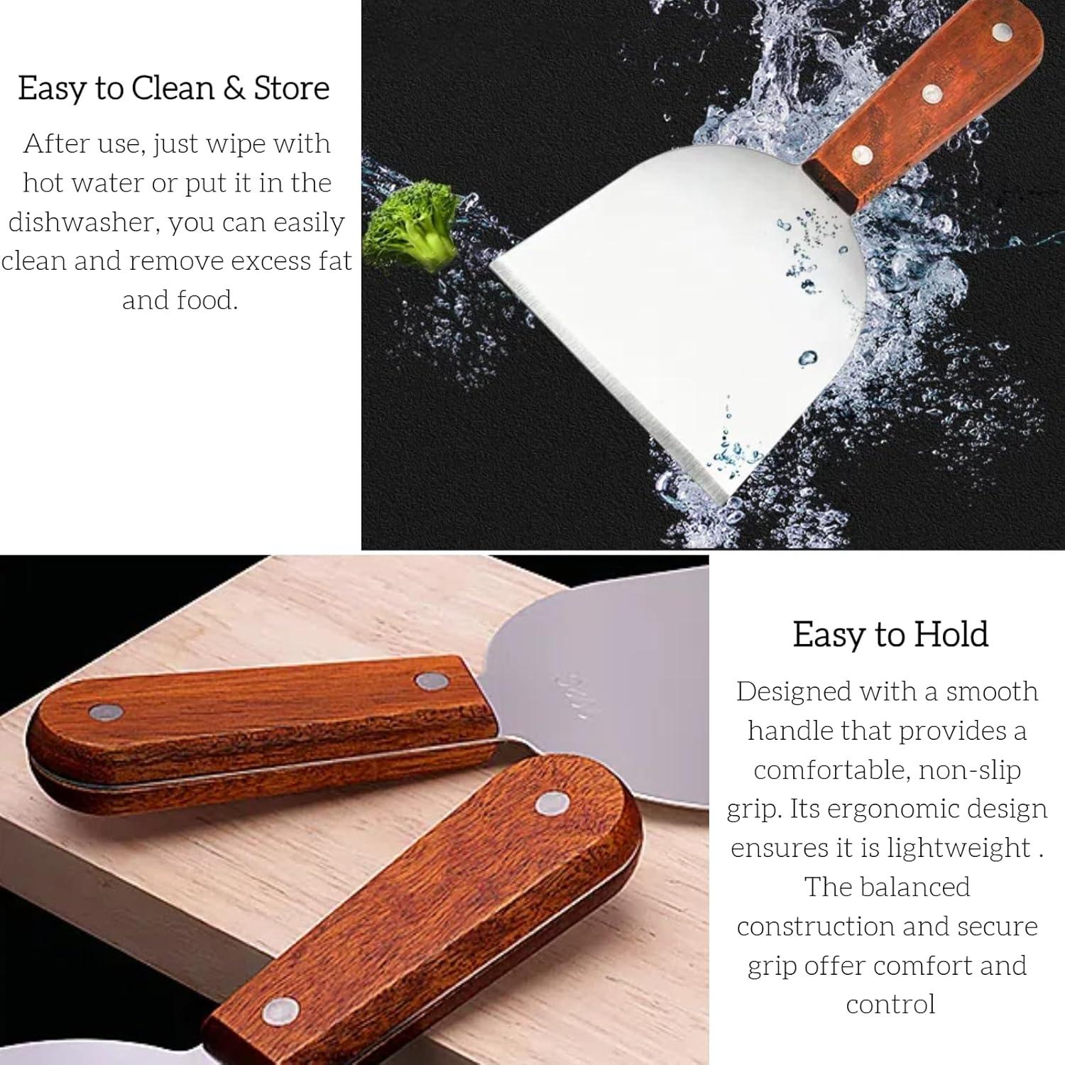 Raspador de Plancha Cyoufine 20x10 cm Acero Inoxidable Profesional