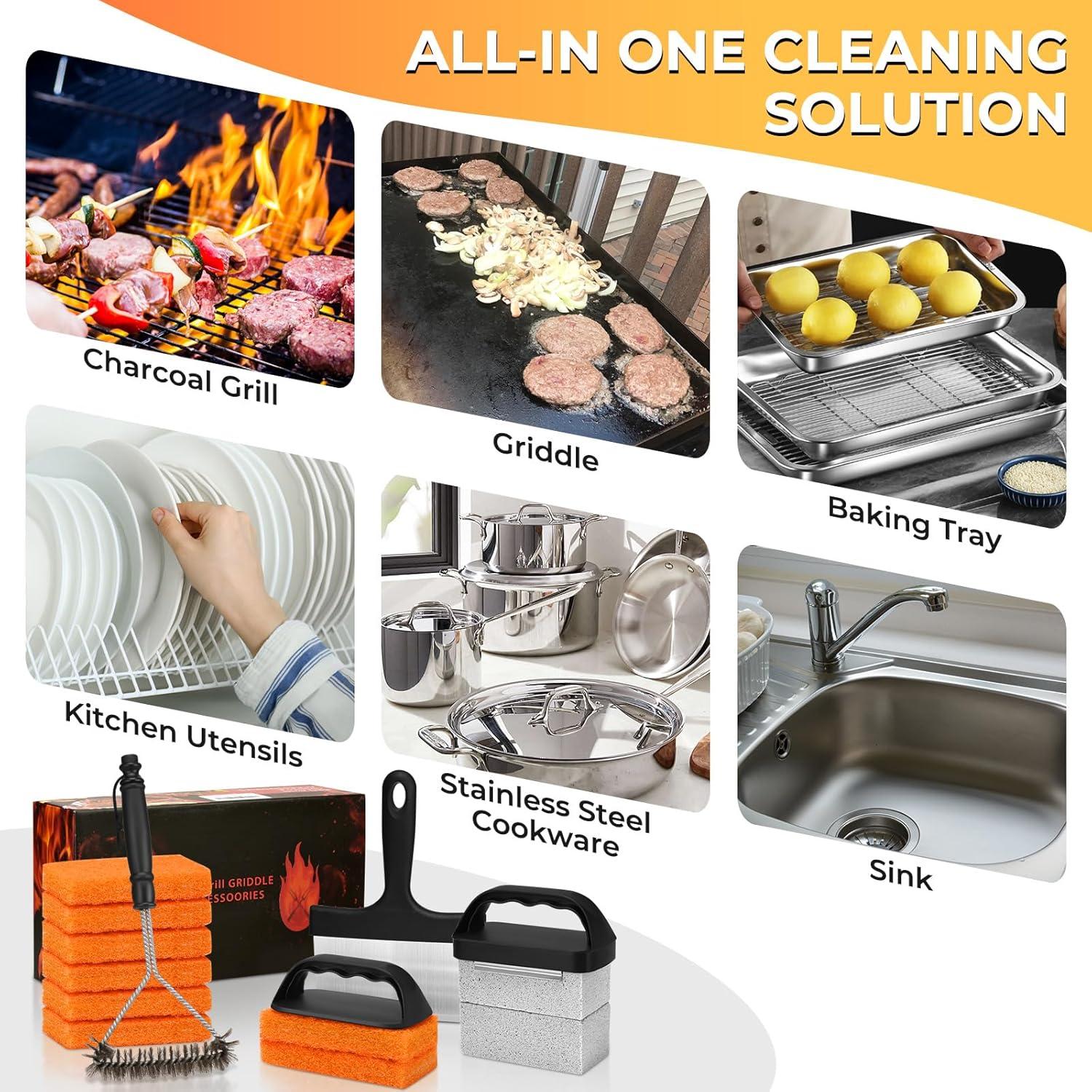 Kit de Limpieza para Plancha EWFEN - Raspador, Almohadillas y Mangos