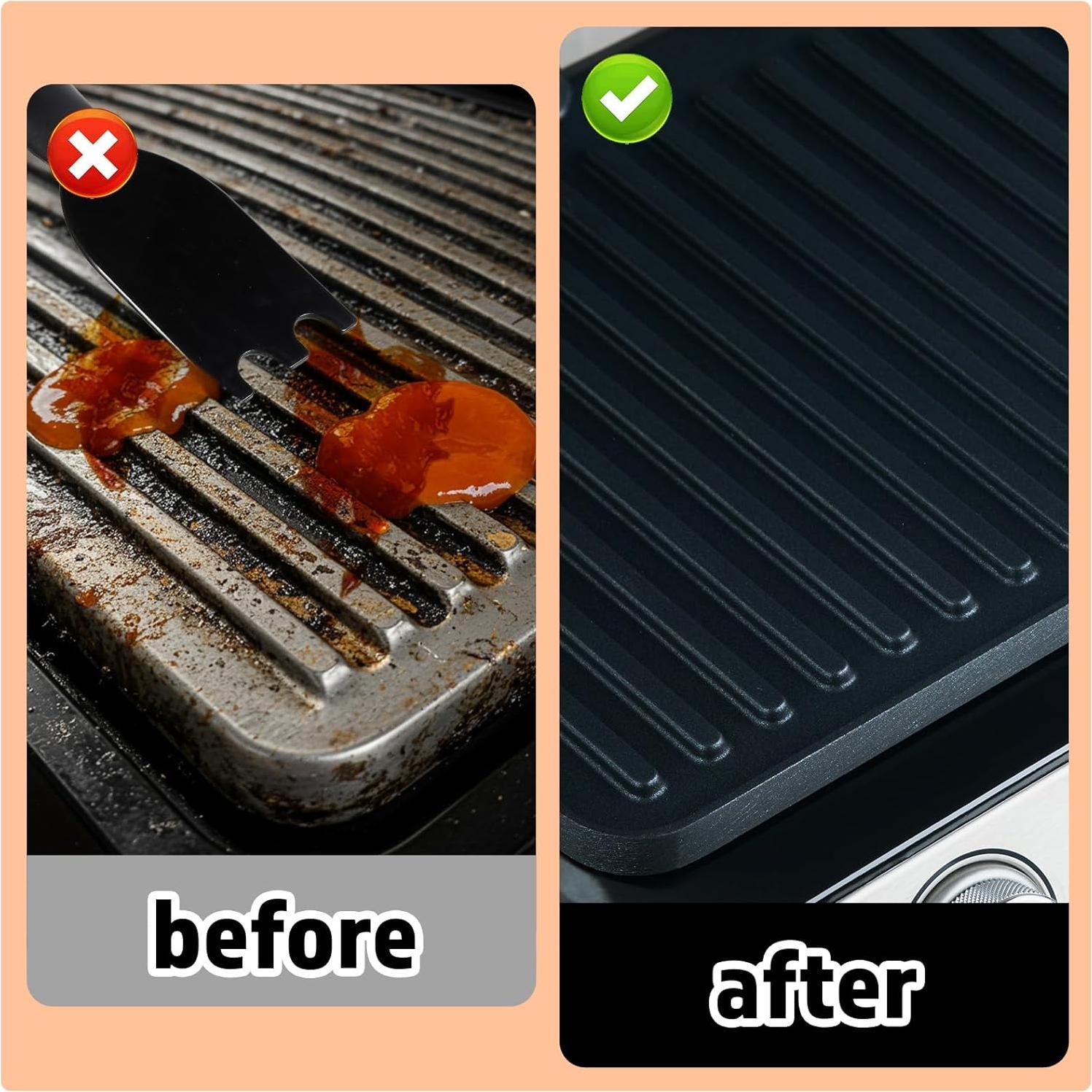 Raspador de Parrilla 2 Piezas Nogeqi Antiadherente Resistente al Calor