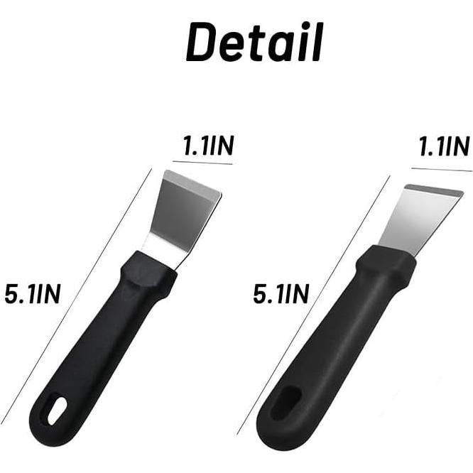 Paquete de 4 Raspadores de Acero Inoxidable Yopolaz 19.8x16.9cm
