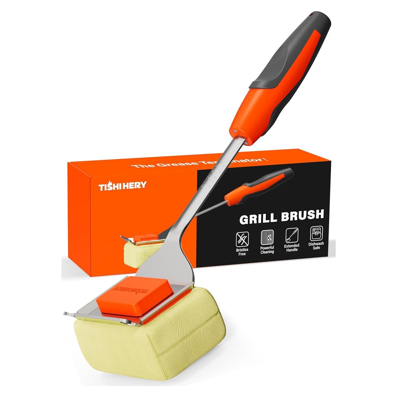 Cepillo Limpiador de Parrilla TISHI HERY Sin Cerda 43cm