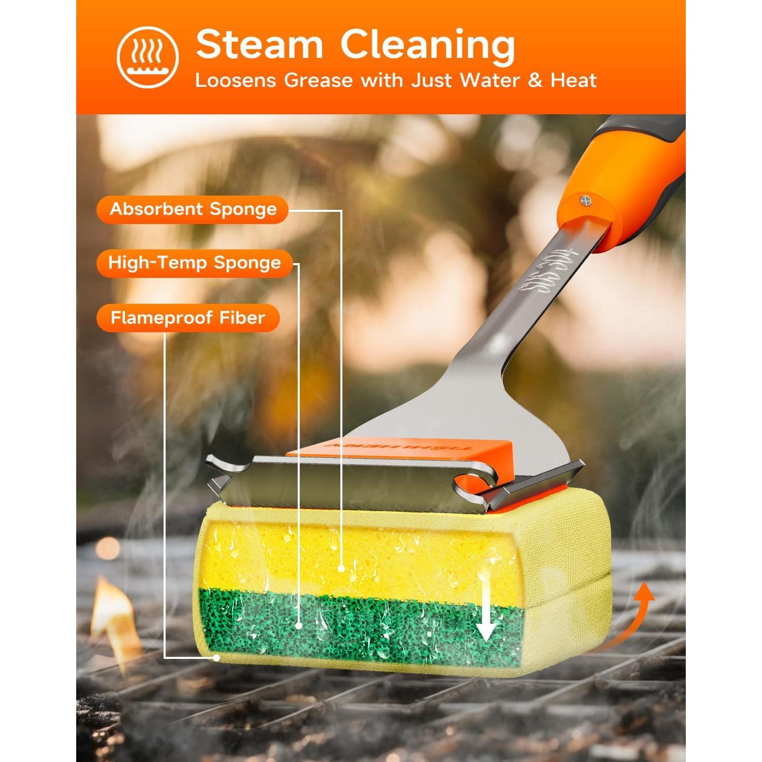 Cepillo Limpiador de Parrilla TISHI HERY Sin Cerda 43cm