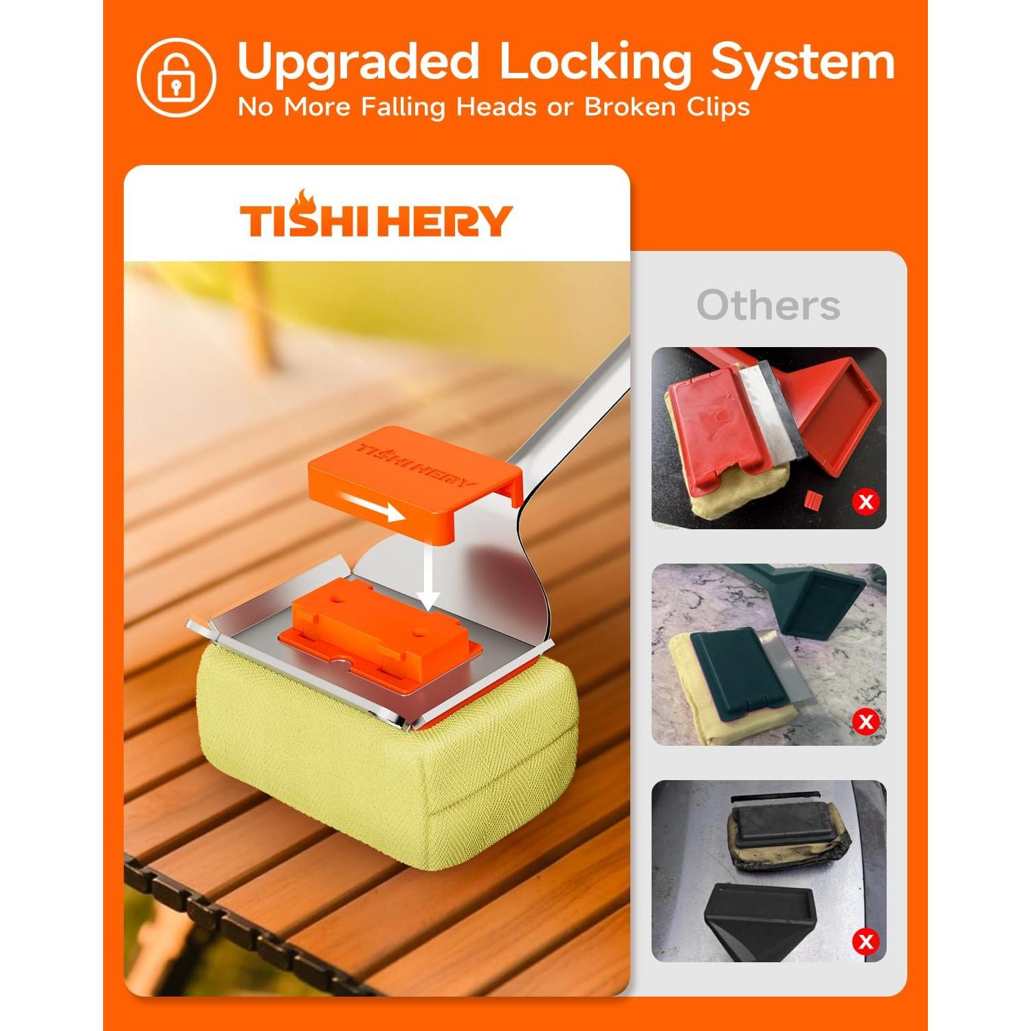 Cepillo Limpiador de Parrilla TISHI HERY Sin Cerda 43cm