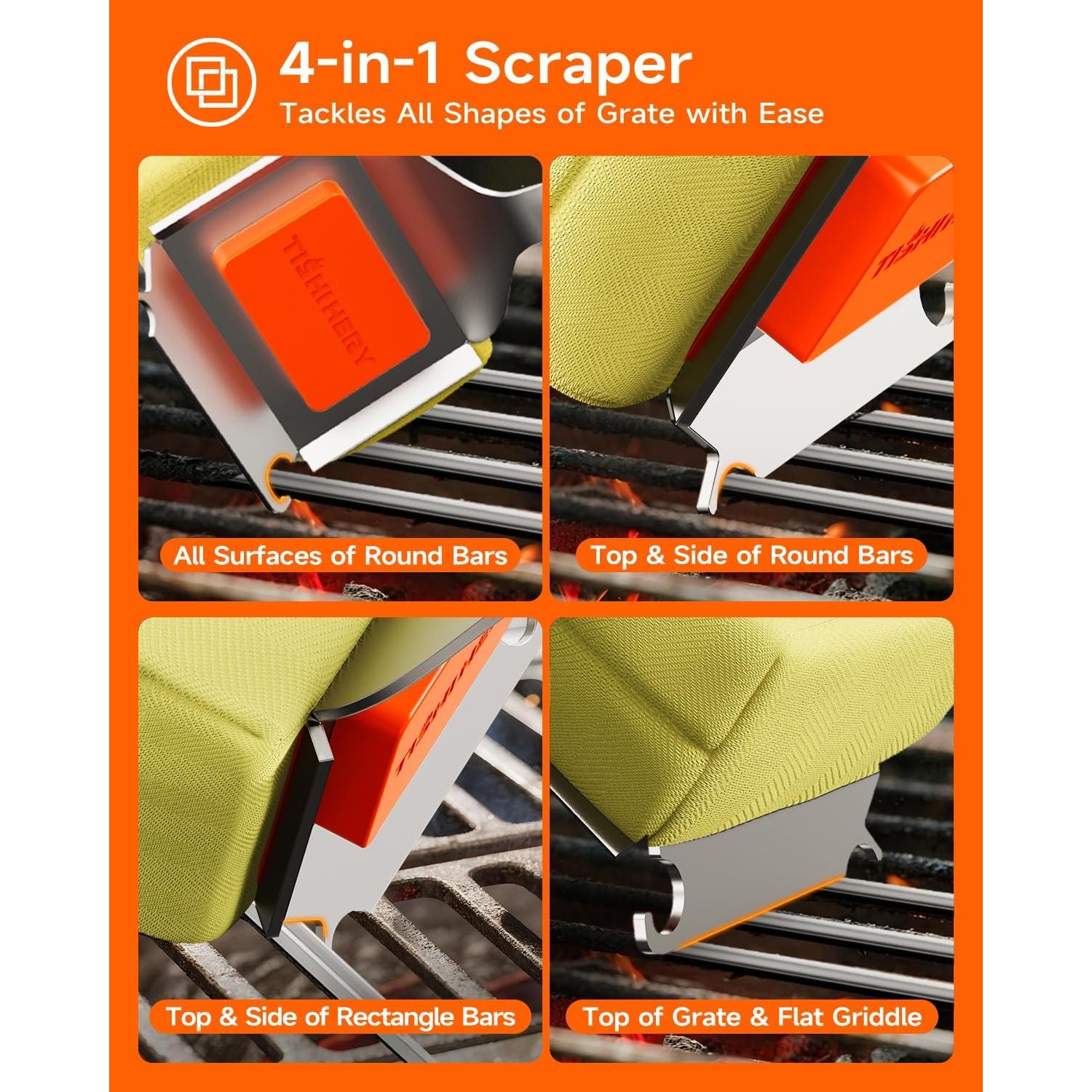 Cepillo Limpiador de Parrilla TISHI HERY Sin Cerda 43cm