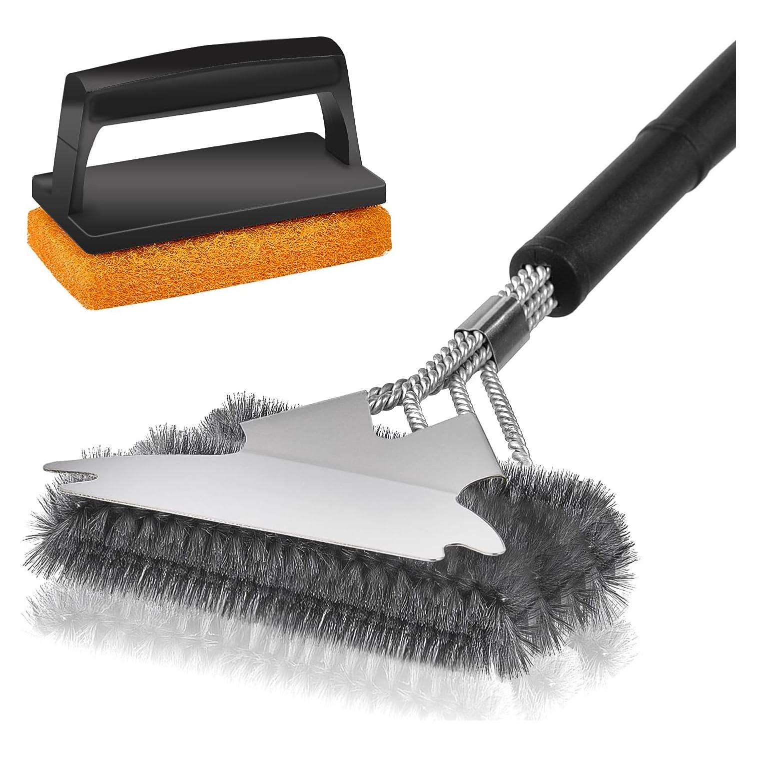 Kit de limpieza para parrilla Unichefry - Cepillo y raspador