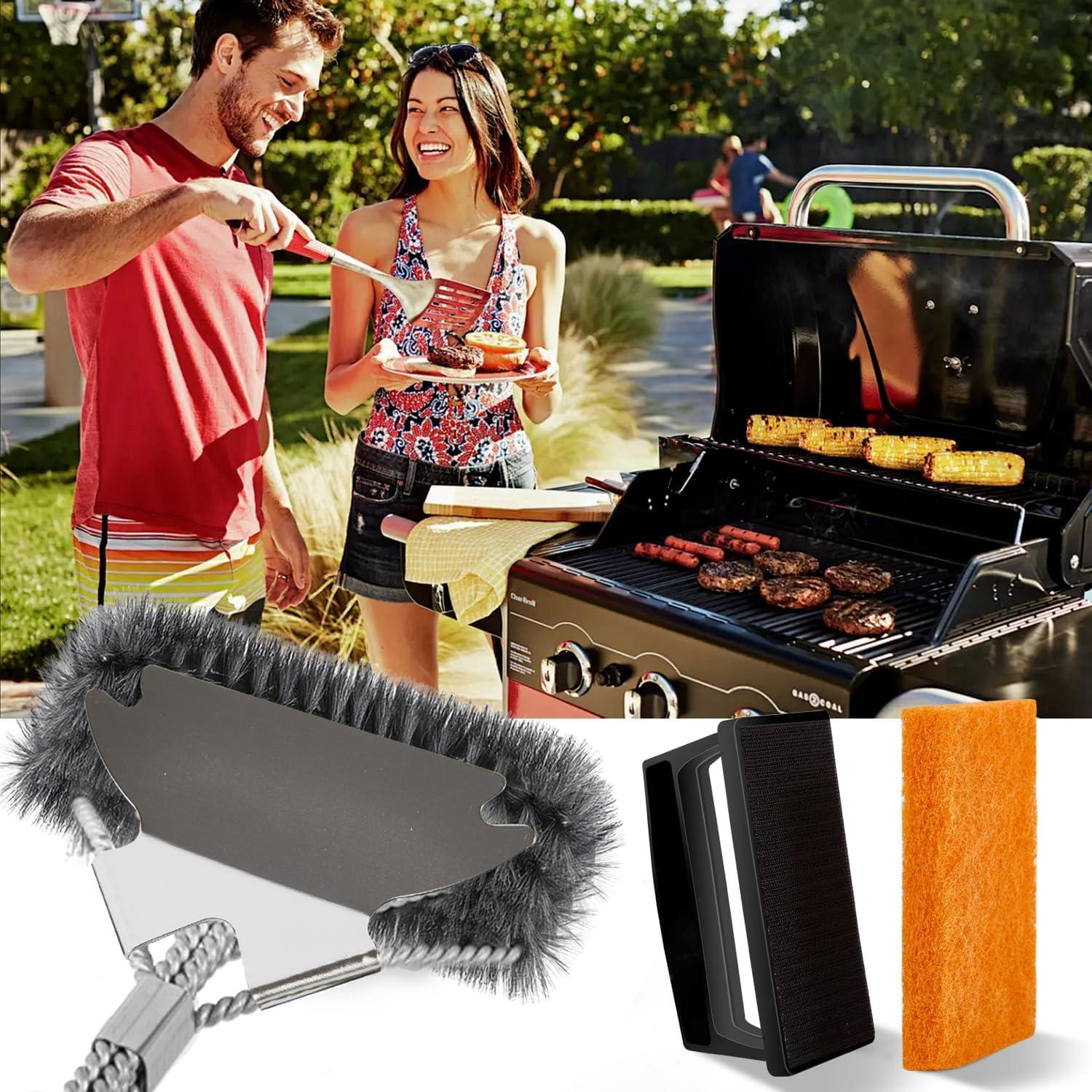 Kit de limpieza para parrilla Unichefry - Cepillo y raspador