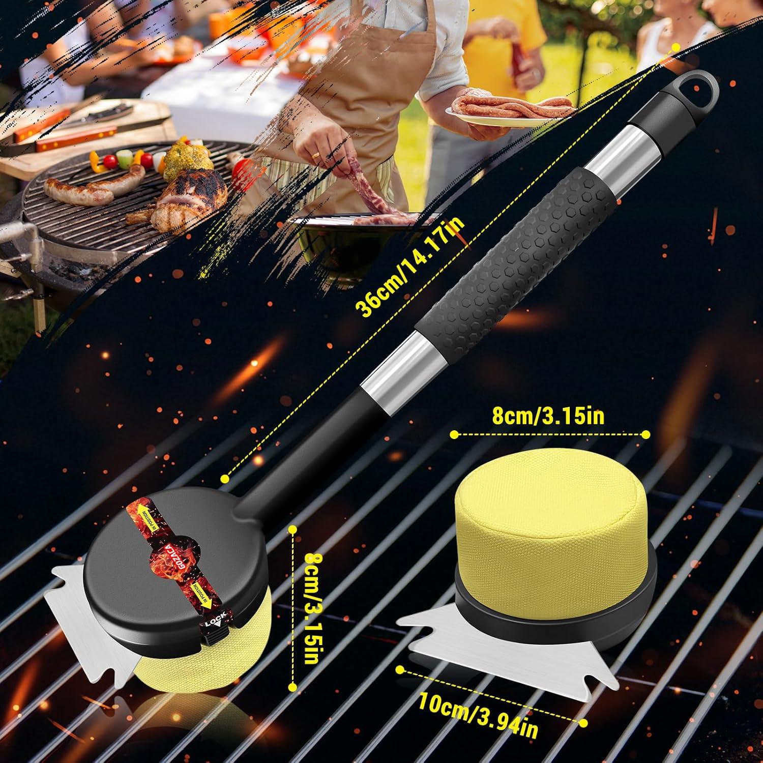 Cabezal de limpieza para parrilla Gozaca RSA-02, acero inoxidable