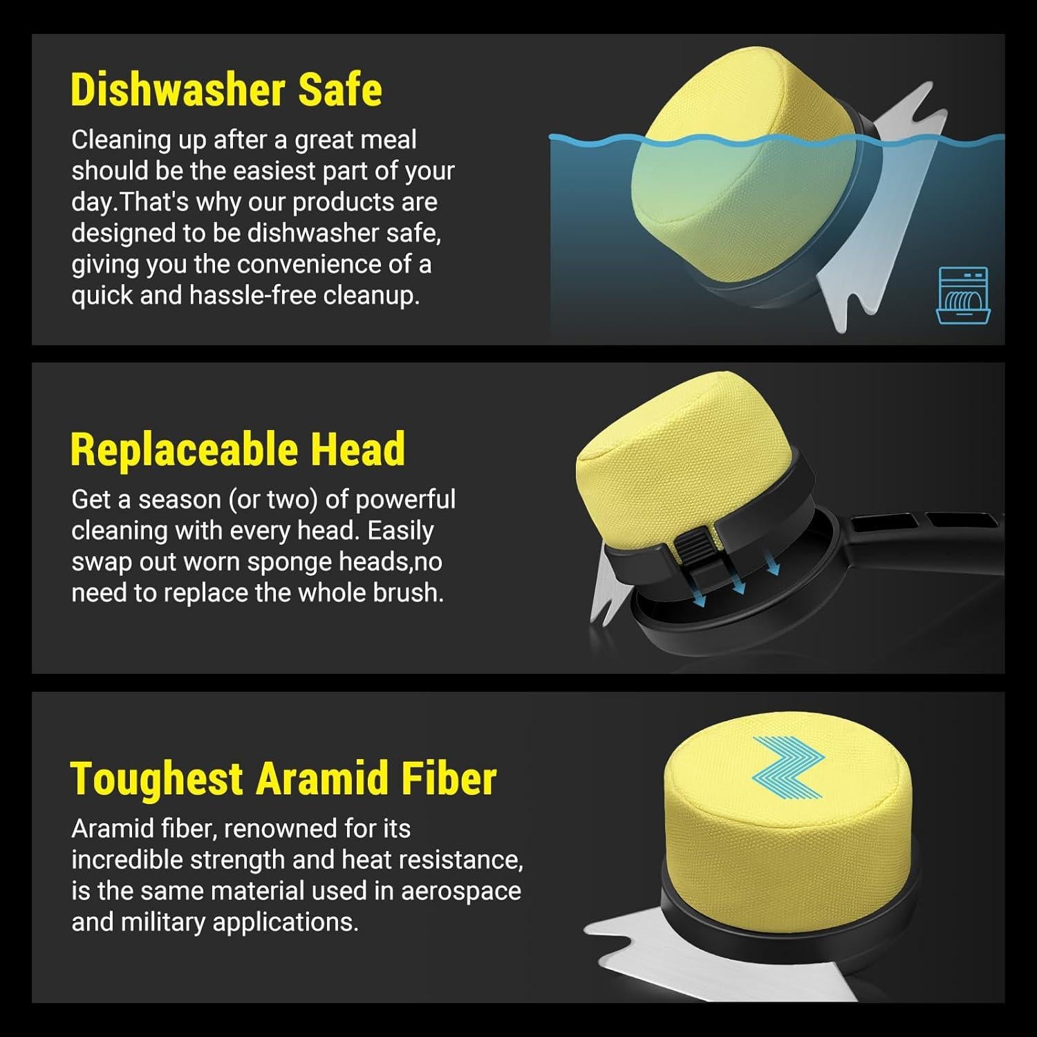 Cabezal de limpieza para parrilla Gozaca RSA-02, acero inoxidable