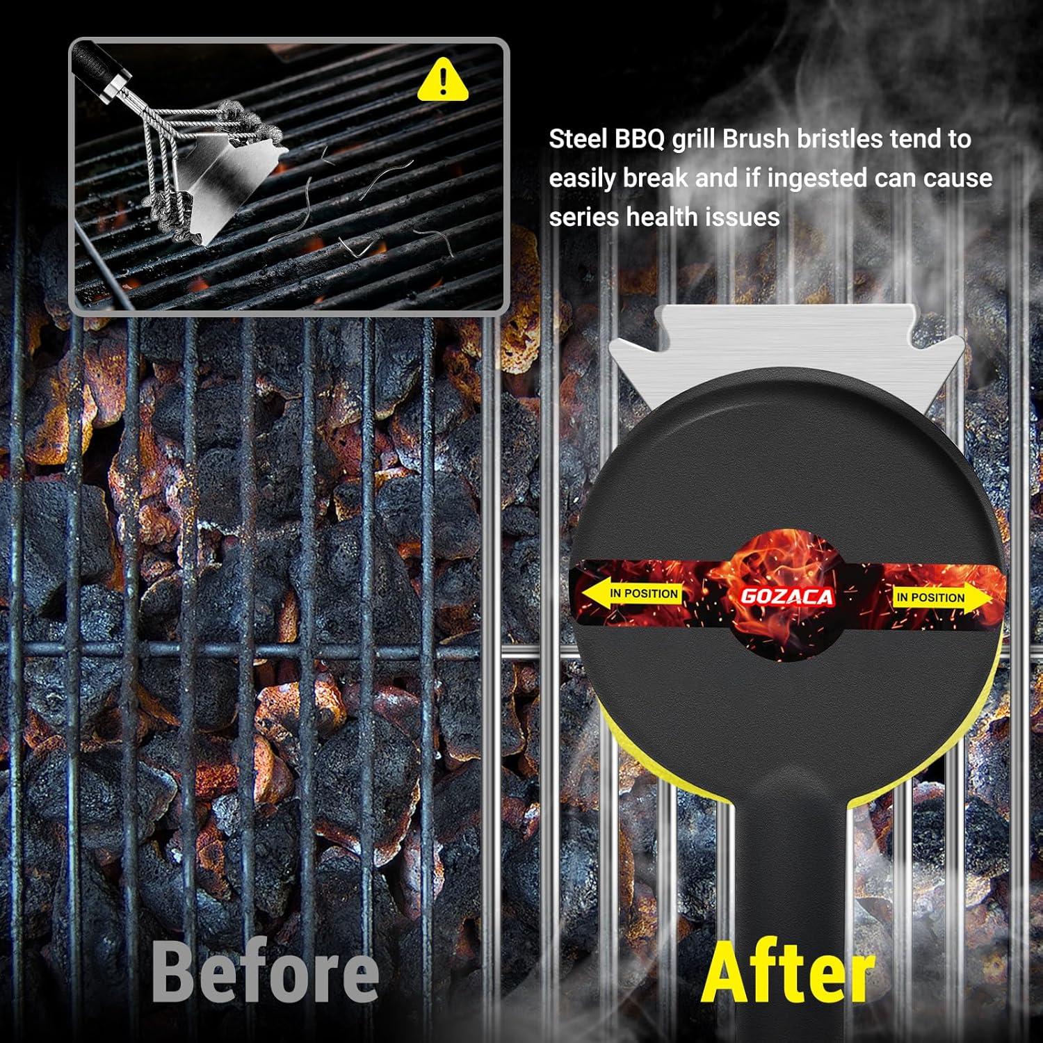 Cabezal de limpieza para parrilla Gozaca RSA-02, acero inoxidable