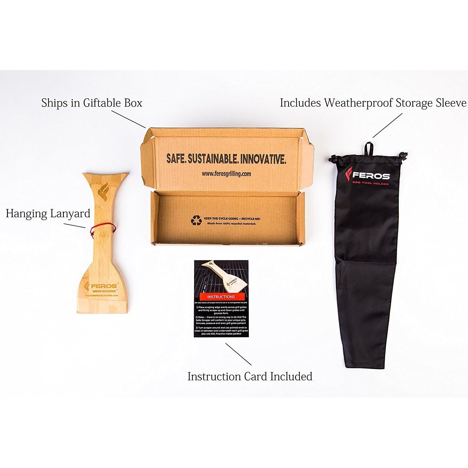 Limpiador de Parrilla de Madera FEROS - Reutilizable y Seguro