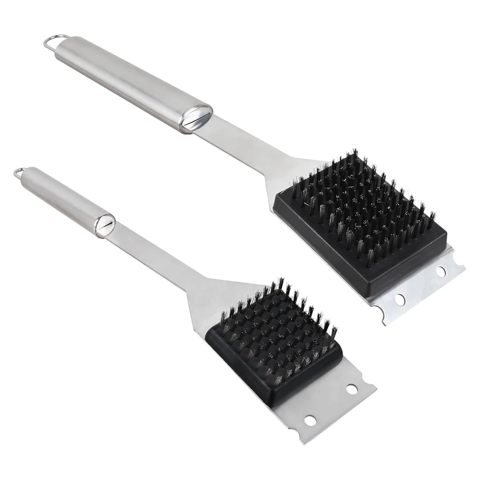 Cepillo y Raspador para Parrilla 2 Piezas Acero Inoxidable