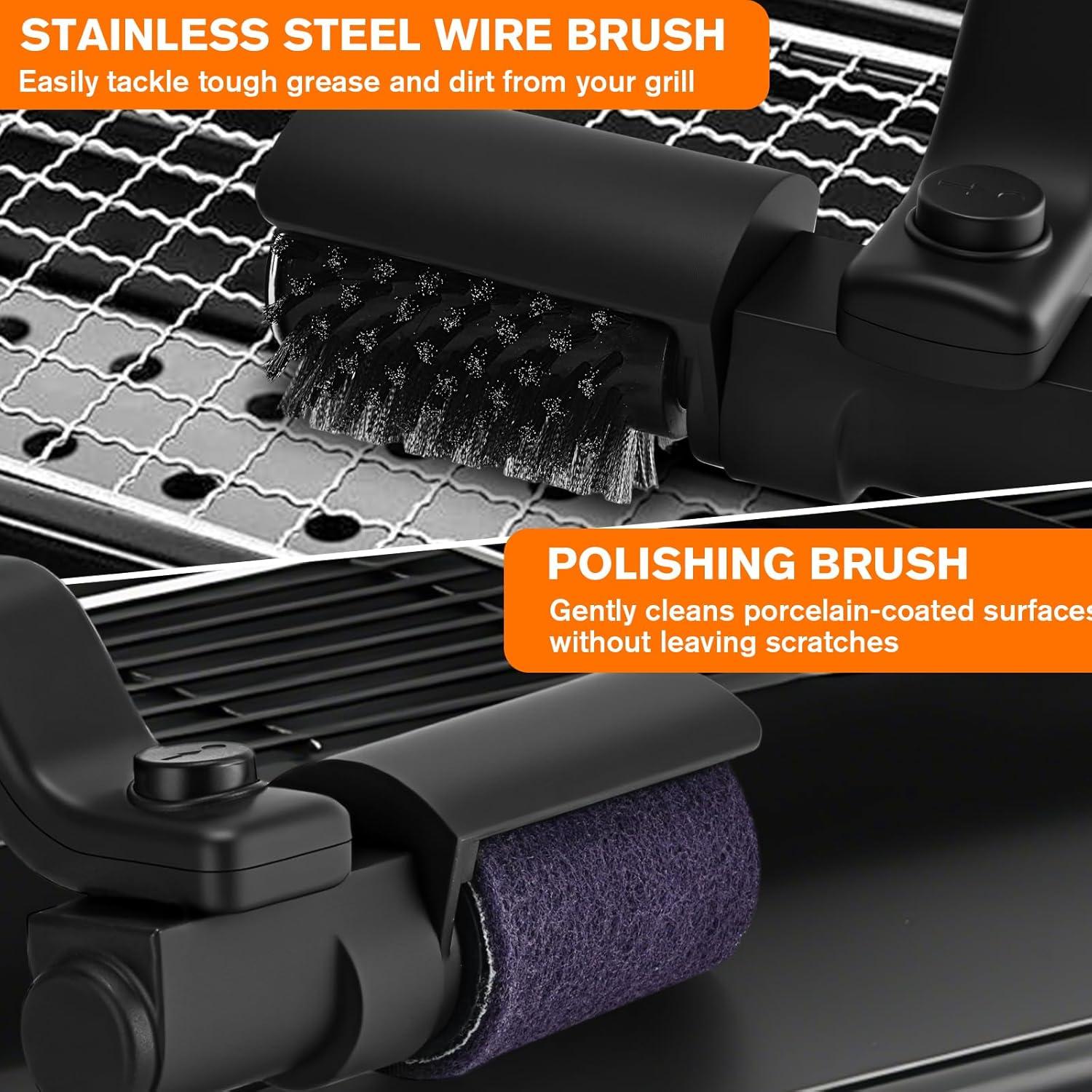 Cepillo Limpiador Eléctrico GlamChi LZ-8057 para Parrillas