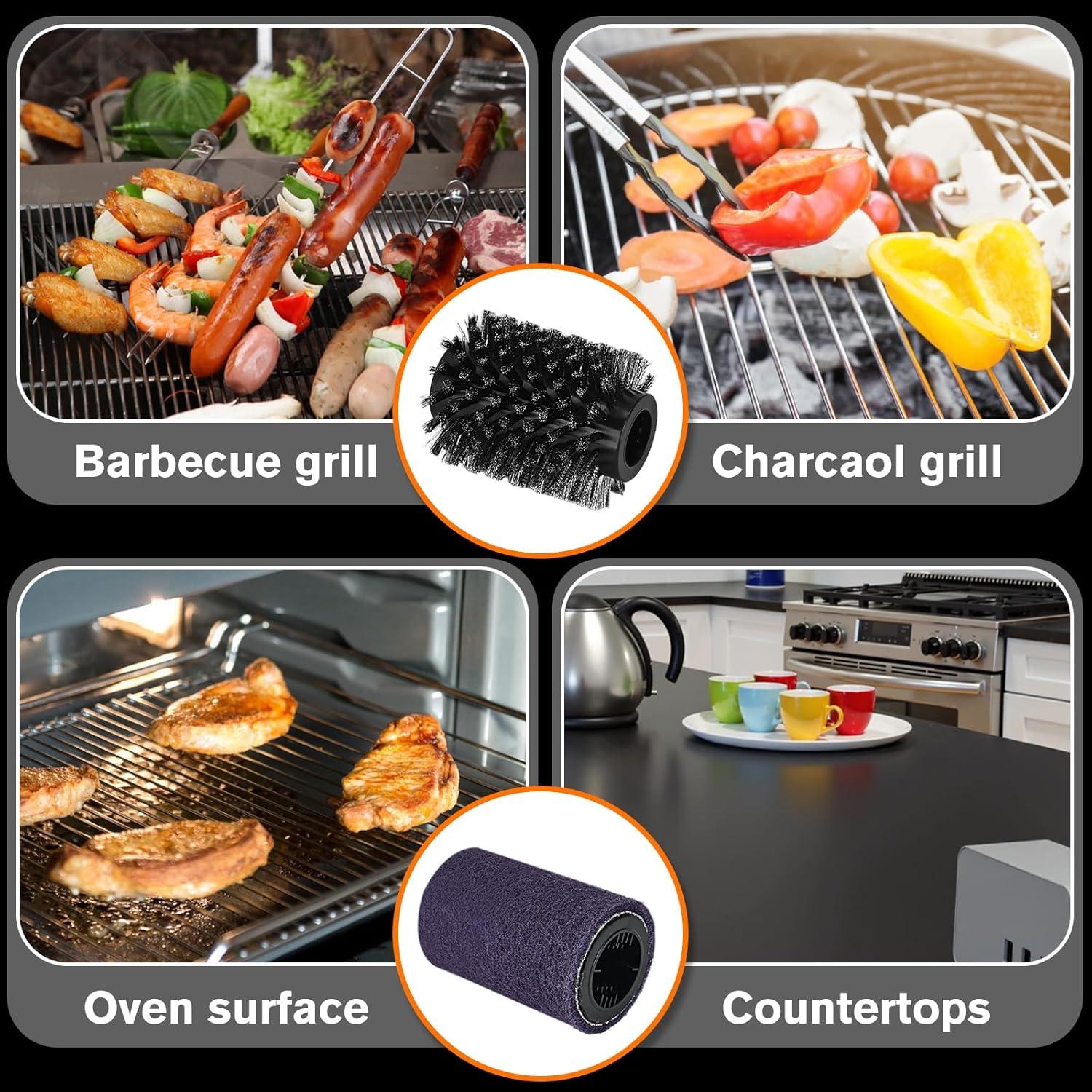 Cepillo Limpiador Eléctrico GlamChi LZ-8057 para Parrillas